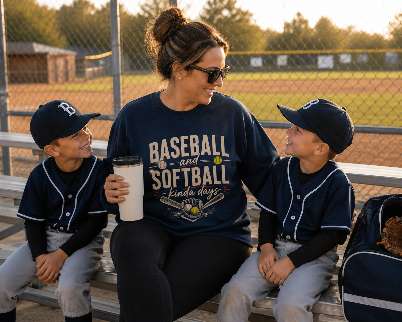 Baseball and Softball Kinda Days Sweatshirt, Sports Mom Sweatshirt, Sports Dad Sweatshirt, Grandparent Sweatshirt