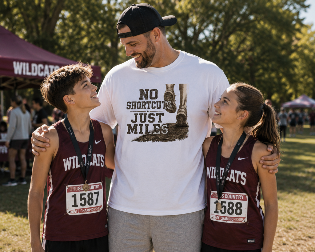 No Shortcuts Just Miles Shirt, Cross Country Shirt, XC Runner Gift, Cross Country Mom Dad Grandpa Grandma Tee, Running Team Shirt