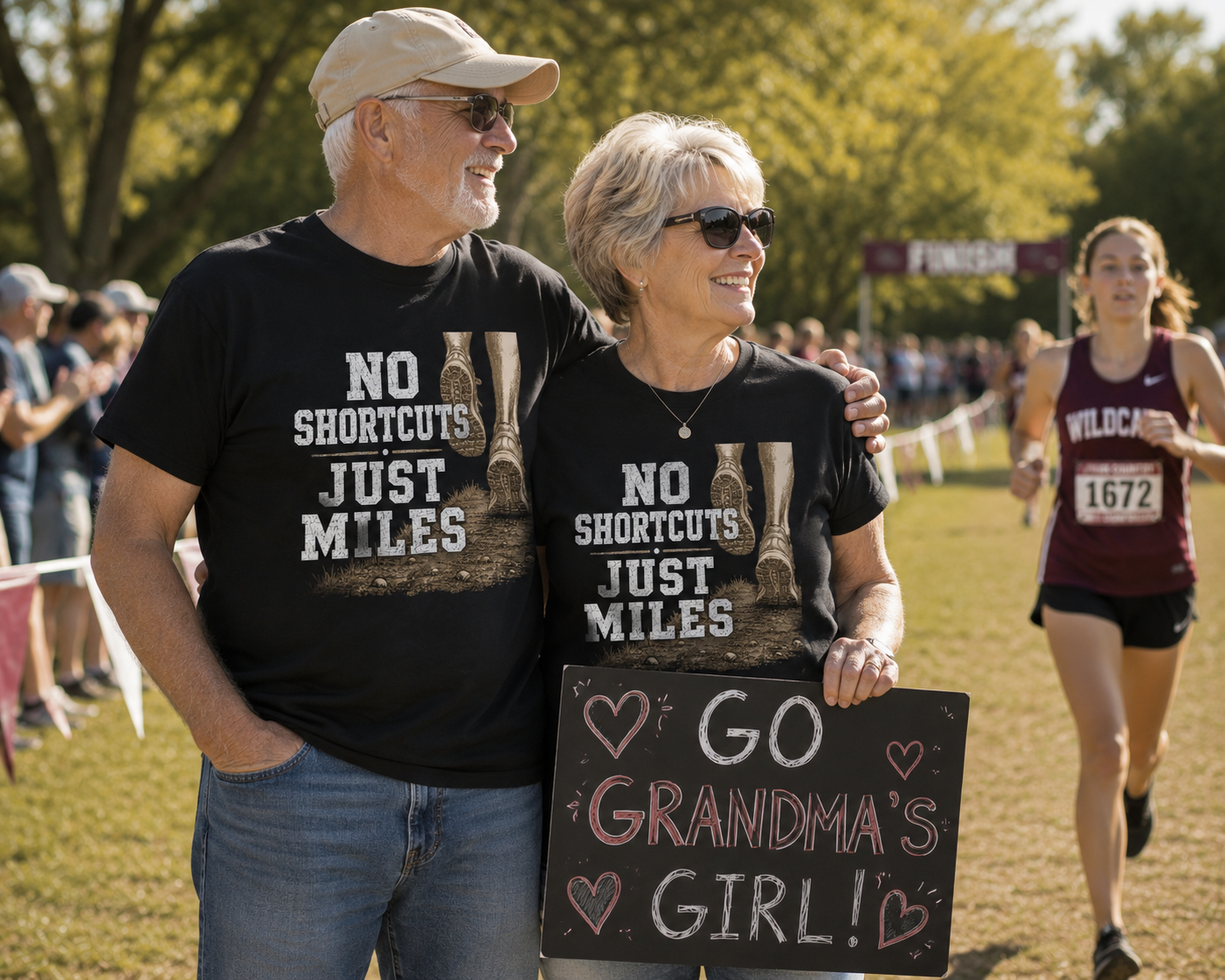 No Shortcuts Just Miles Shirt, Cross Country Shirt, XC Runner Gift, Cross Country Mom Dad Grandpa Grandma Tee, Running Team Shirt