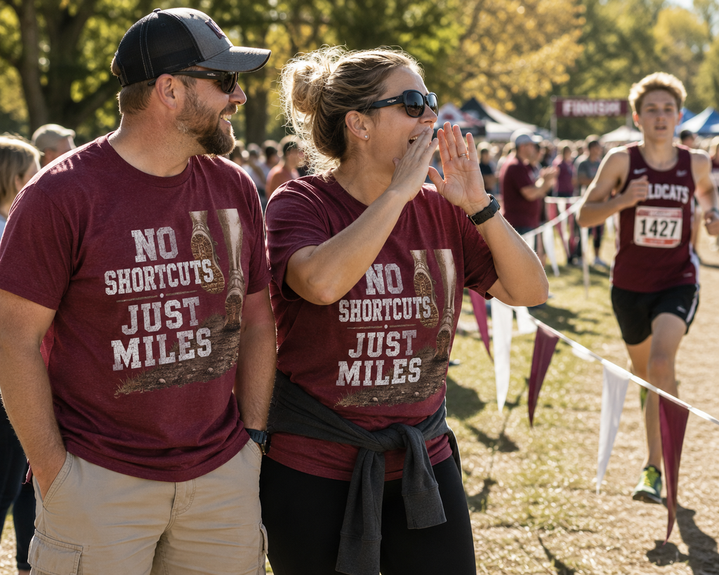 No Shortcuts Just Miles Shirt, Cross Country Shirt, XC Runner Gift, Cross Country Mom Dad Grandpa Grandma Tee, Running Team Shirt