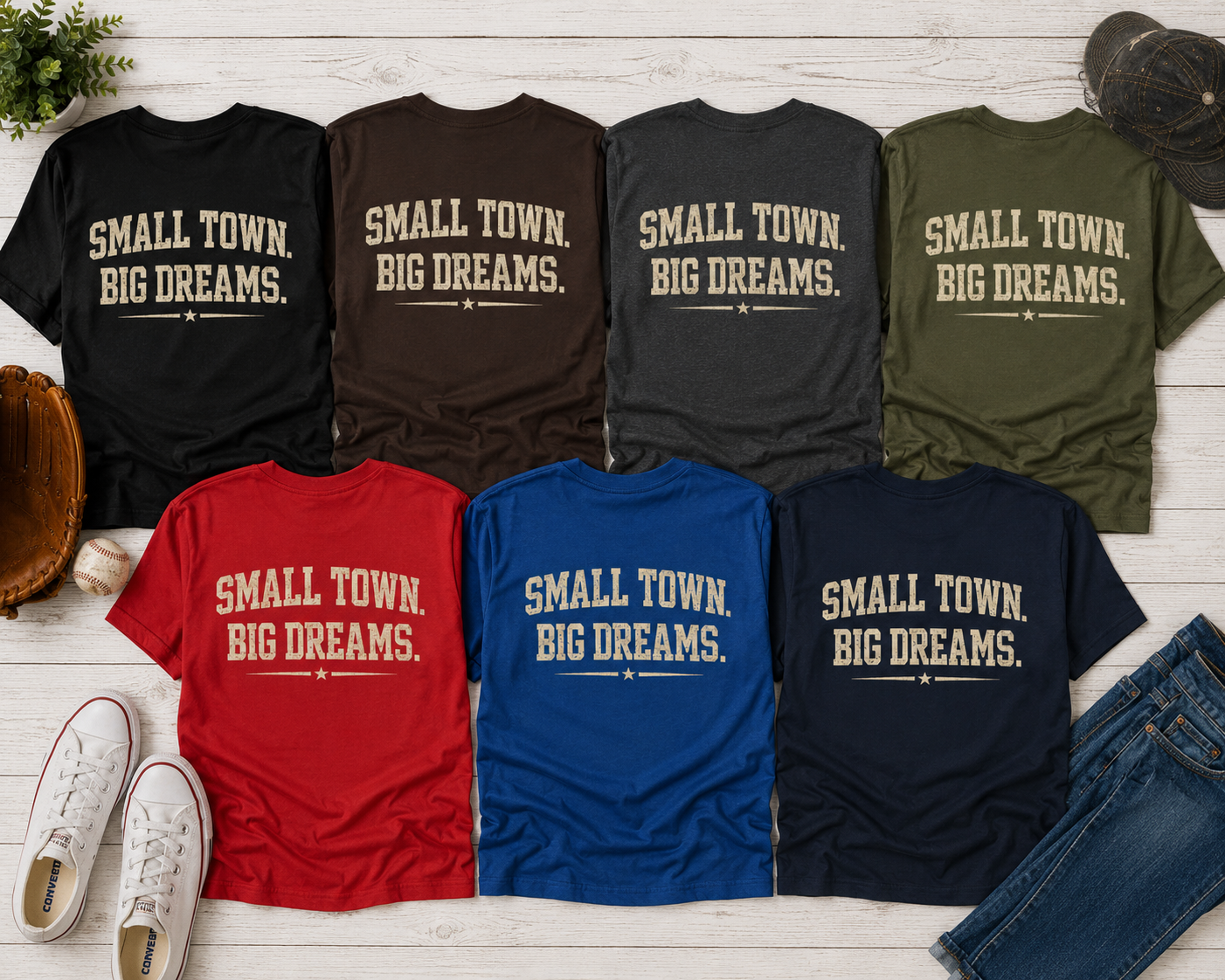 Custom Hometown Proud Shirt | Personalized School Mascot Tee | Small Town Big Dreams | Football Soccer Baseball Game Day Shirt