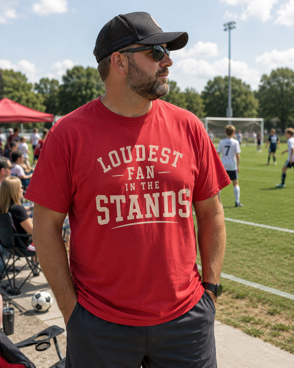 Loudest Fan In The Stands Shirt, Sports Parent Shirt, Football Mom Shirt, Soccer Dad Tee, Volleyball Grandma Gift, Baseball Fan Shirt