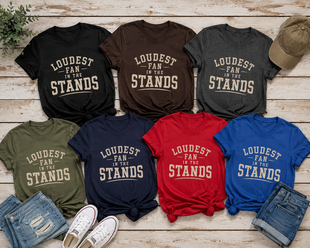 Loudest Fan In The Stands Shirt, Sports Parent Shirt, Football Mom Shirt, Soccer Dad Tee, Volleyball Grandma Gift, Baseball Fan Shirt