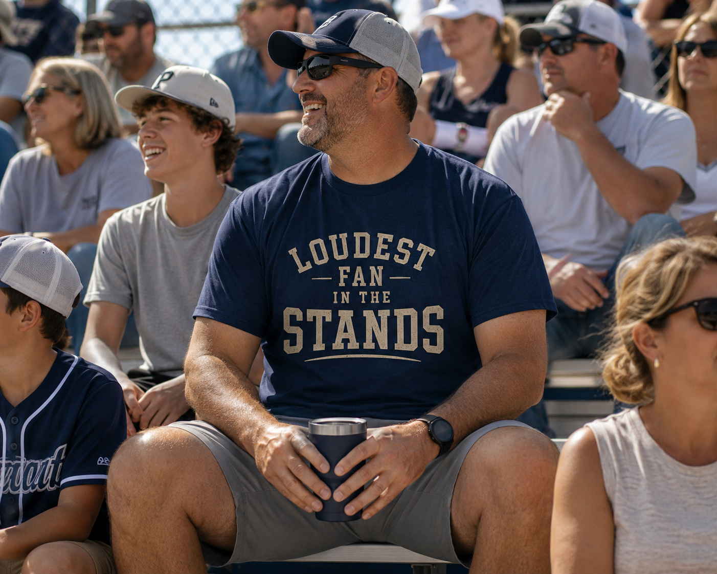 Loudest Fan in the Stands T-Shirt | Baseball Mom Shirt | Softball Mom Tee | Sports Dad Shirt | Football Soccer Basketball Fan