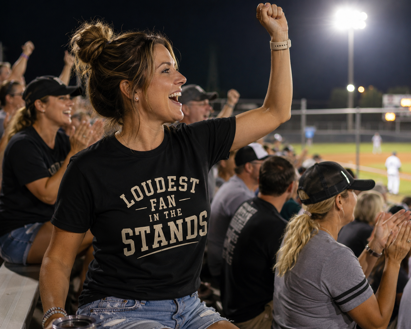 Loudest Fan in the Stands T-Shirt | Baseball Mom Shirt | Softball Mom Tee | Sports Dad Shirt | Football Soccer Basketball Fan