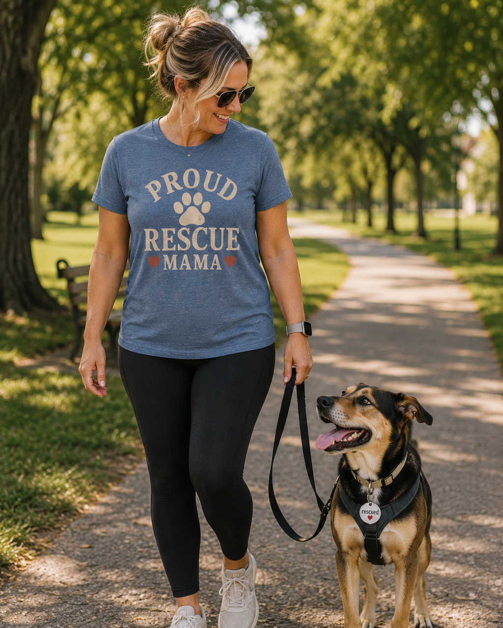 Rescue Dog Mom Shirt, Proud Rescue Mama Tee, Adopt Don't Shop Shirt, Dog Lover Gift, Animal Rescue T-Shirt, Pet Adoption Gift