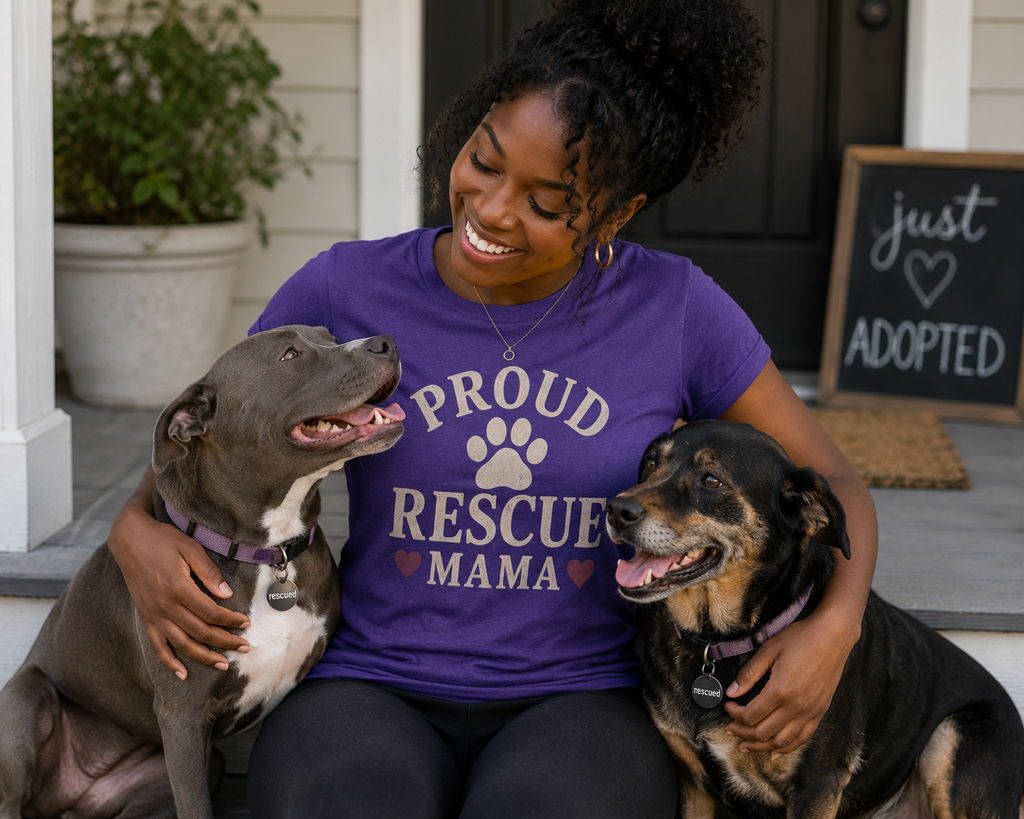 Rescue Dog Mom Shirt, Proud Rescue Mama Tee, Adopt Don't Shop Shirt, Dog Lover Gift, Animal Rescue T-Shirt, Pet Adoption Gift