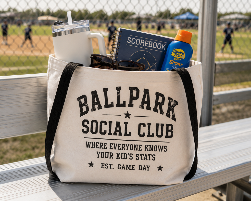 Sports Mom Tote Bag | Allover Print Mom Tote, Athletic Team Carrier