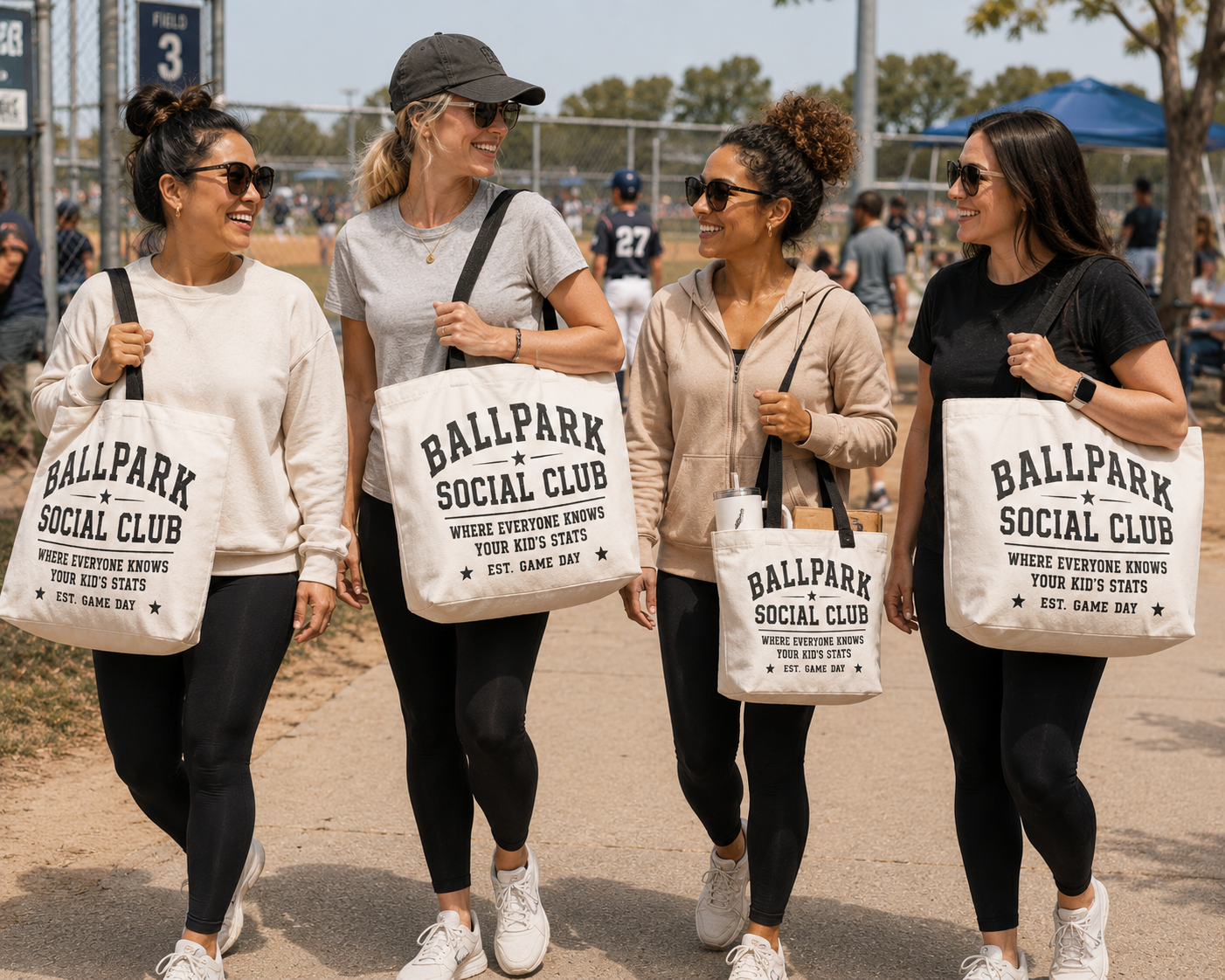 Sports Mom Tote Bag | Allover Print Mom Tote, Athletic Team Carrier