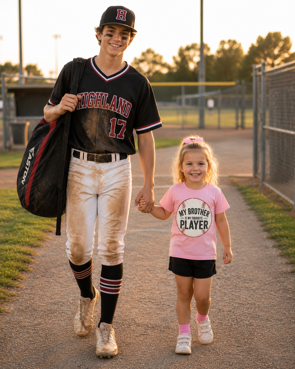 My Brother Is My Favorite Player Toddler Tee | Baseball Graphic
