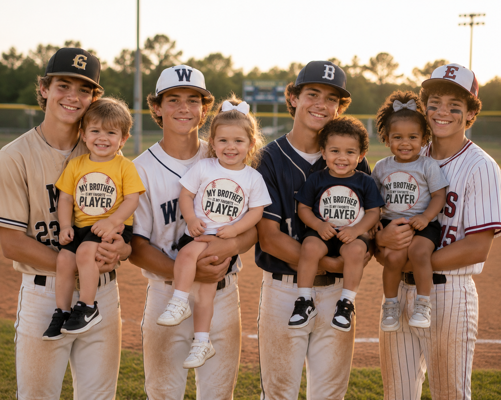 My Brother Is My Favorite Player Toddler Tee | Baseball Graphic
