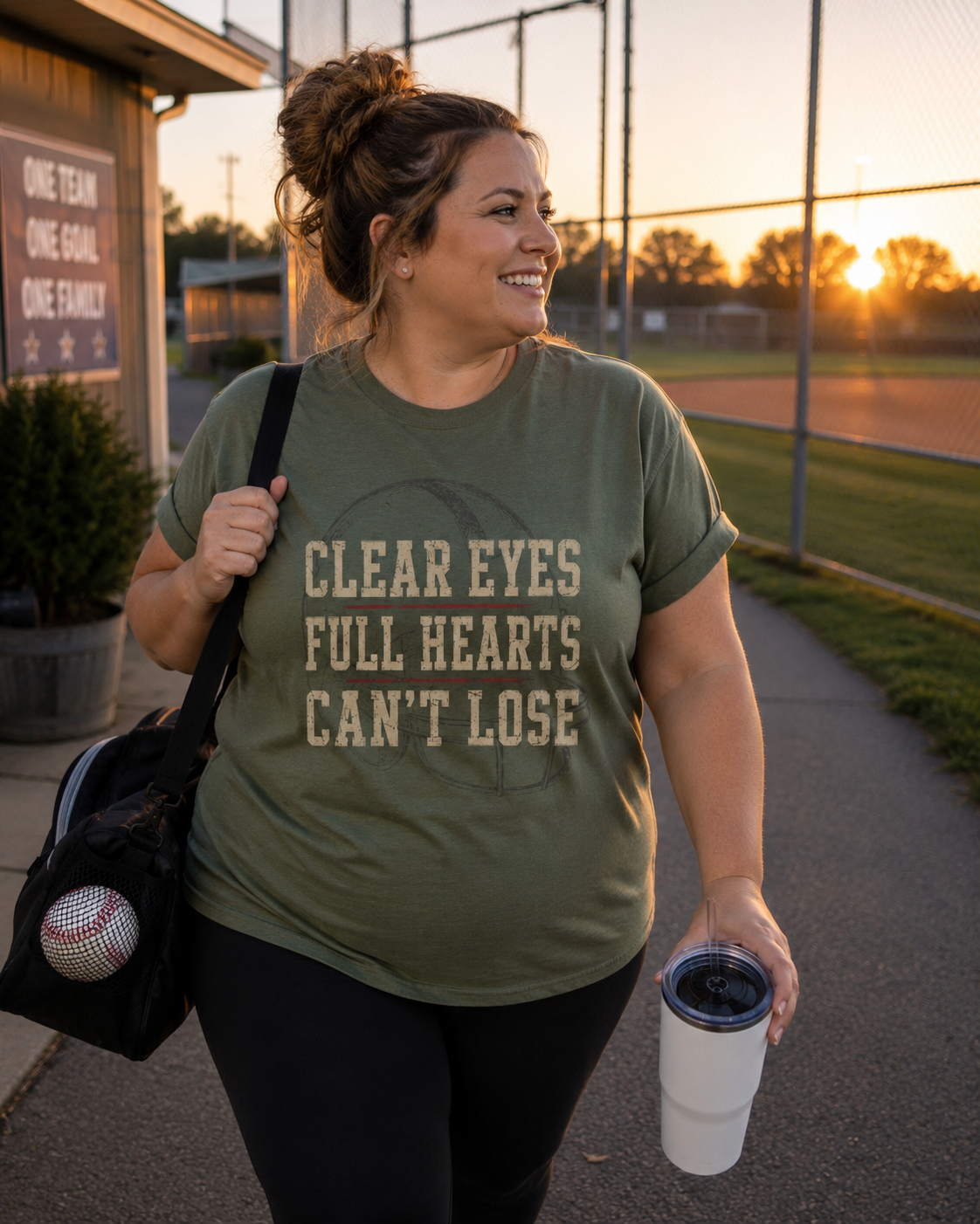 Clear Eyes Full Hearts Can't Lose T-Shirt | Sports Quote Tee