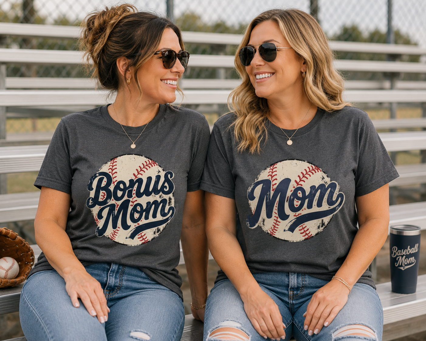 Bonus Mom Baseball T-Shirt | Mom Team Baseball Shirt