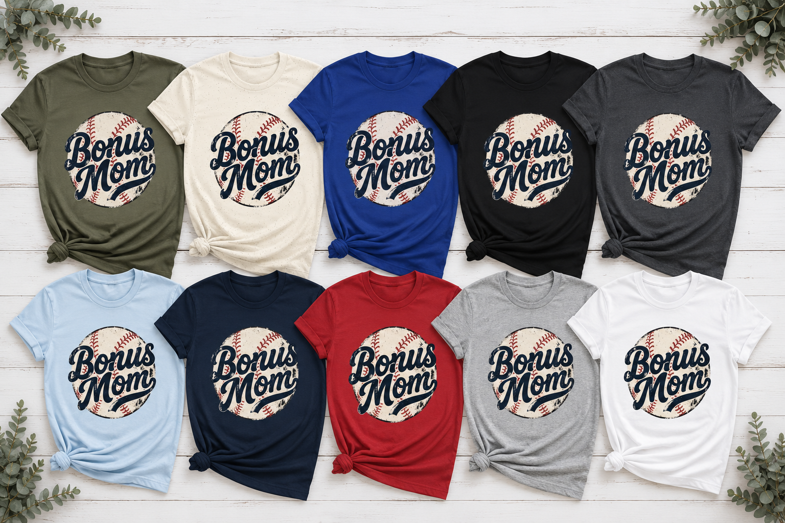 Bonus Mom Baseball T-Shirt | Mom Team Baseball Shirt