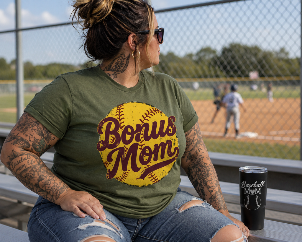 Bonus Mom Softball Shirt