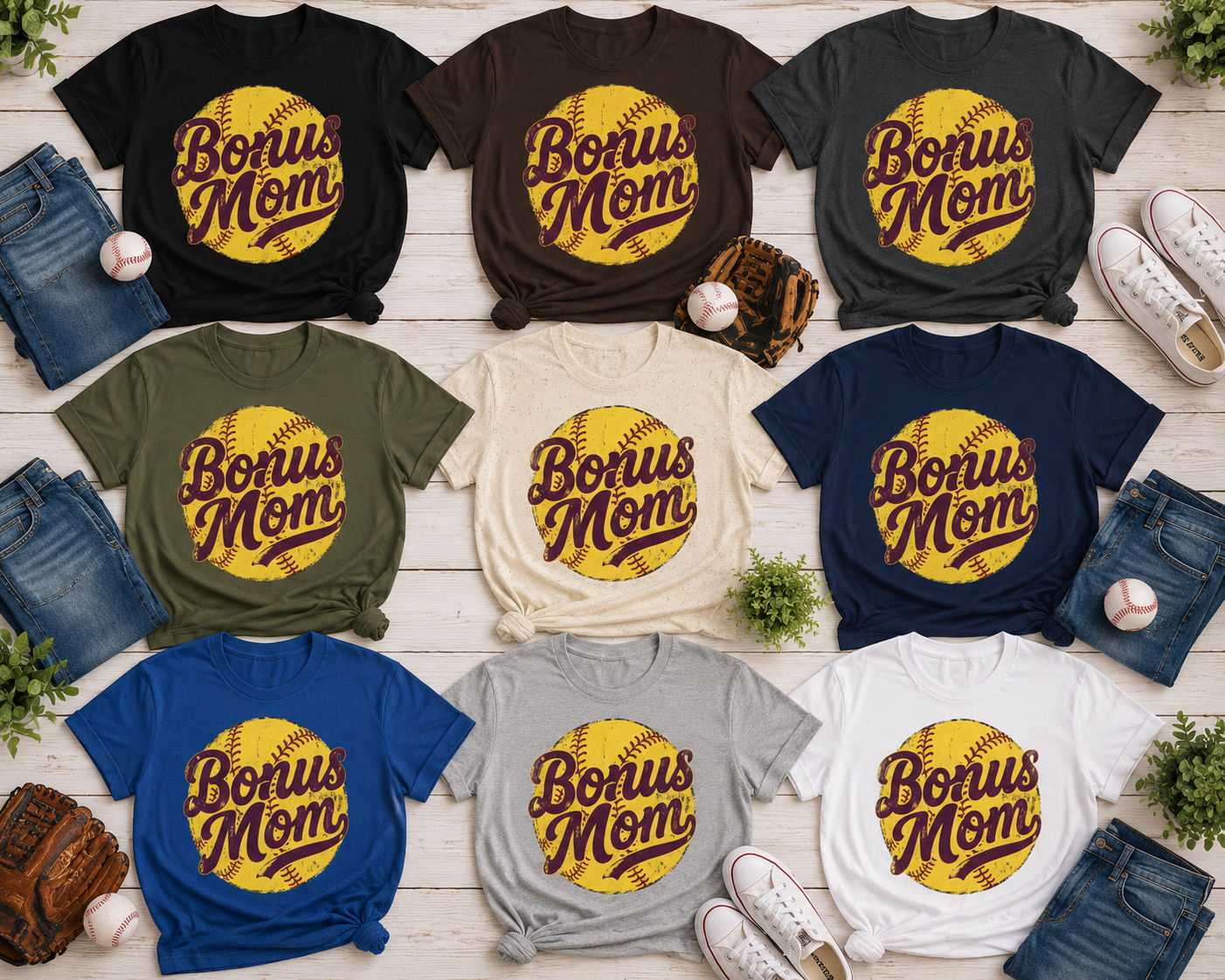 Bonus Mom Softball Shirt