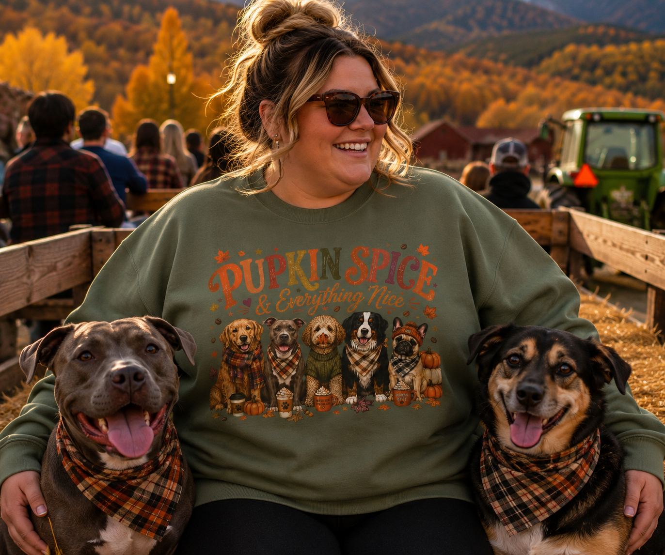 Dog Mom Fall Sweatshirt, Pumpkin Spice & Everything Nice Crewneck, Cute Autumn Dog Lover Sweatshirt, Halloween Puppy Shirt, Gift for Dog Mom