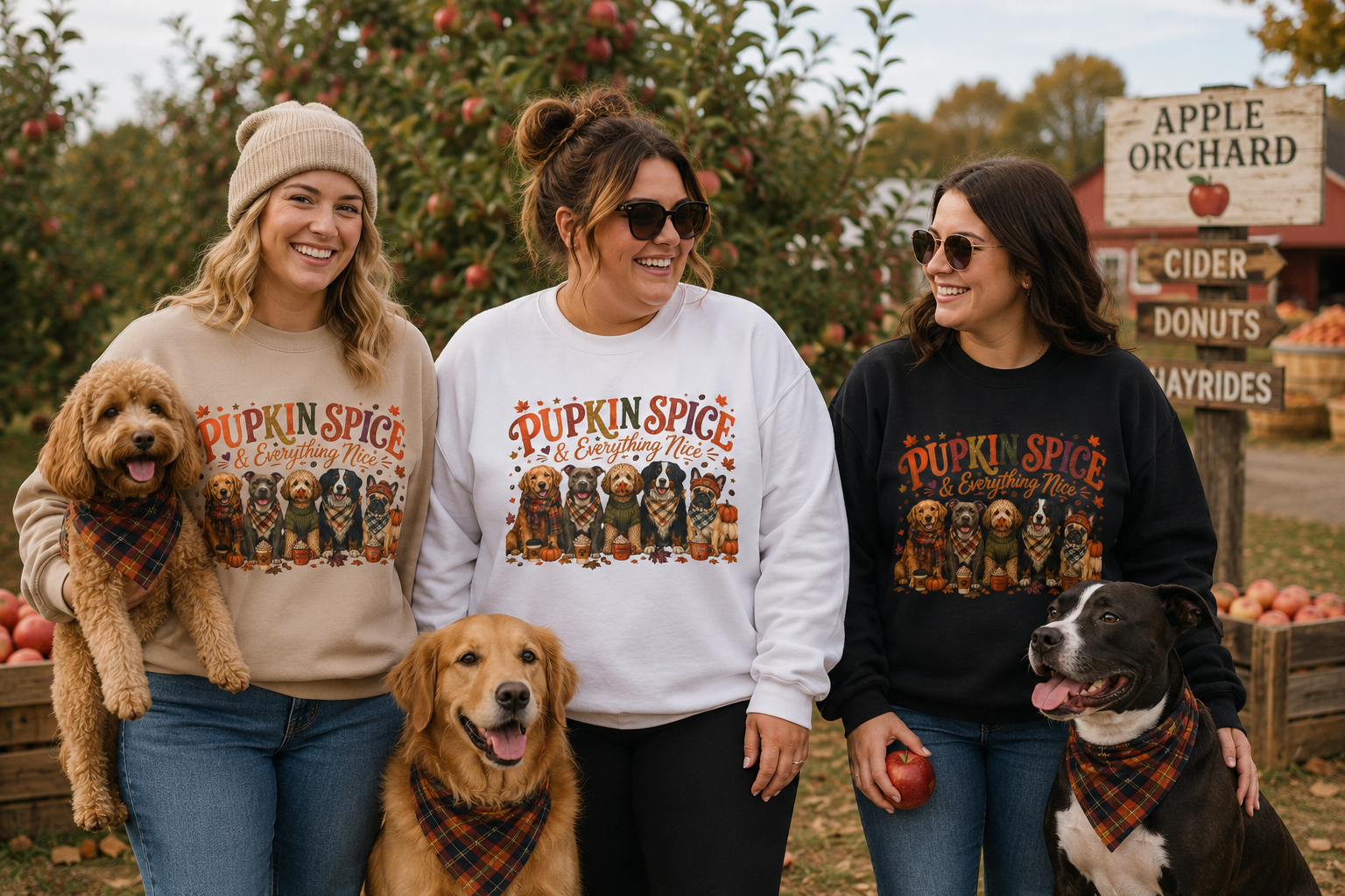 Dog Mom Fall Sweatshirt, Pumpkin Spice & Everything Nice Crewneck, Cute Autumn Dog Lover Sweatshirt, Halloween Puppy Shirt, Gift for Dog Mom