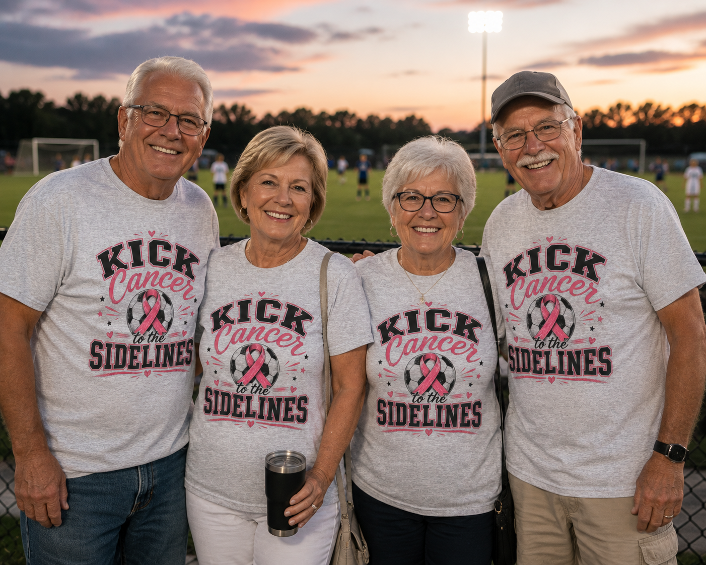 Kick Cancer to the Sidelines Soccer Shirt | Breast Cancer Awareness Tee | Pink Out Soccer Game Shirt | October Awareness Gift