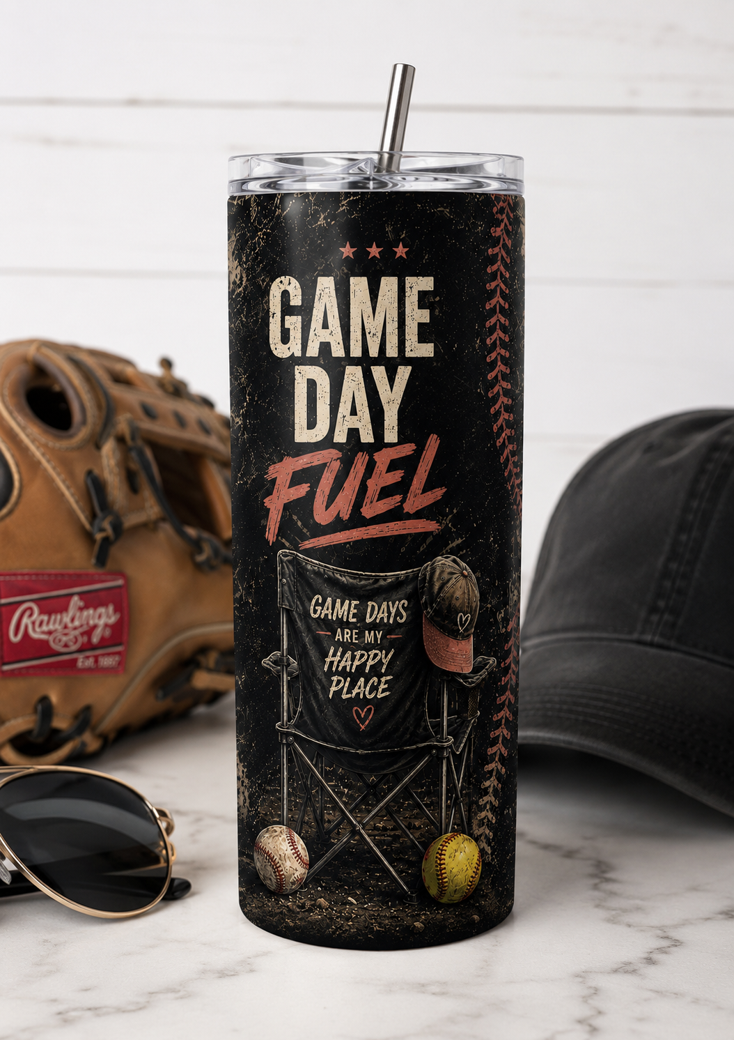 Game Day Fuel Tumbler | Stainless Steel 20oz | Sports Mom Tumbler