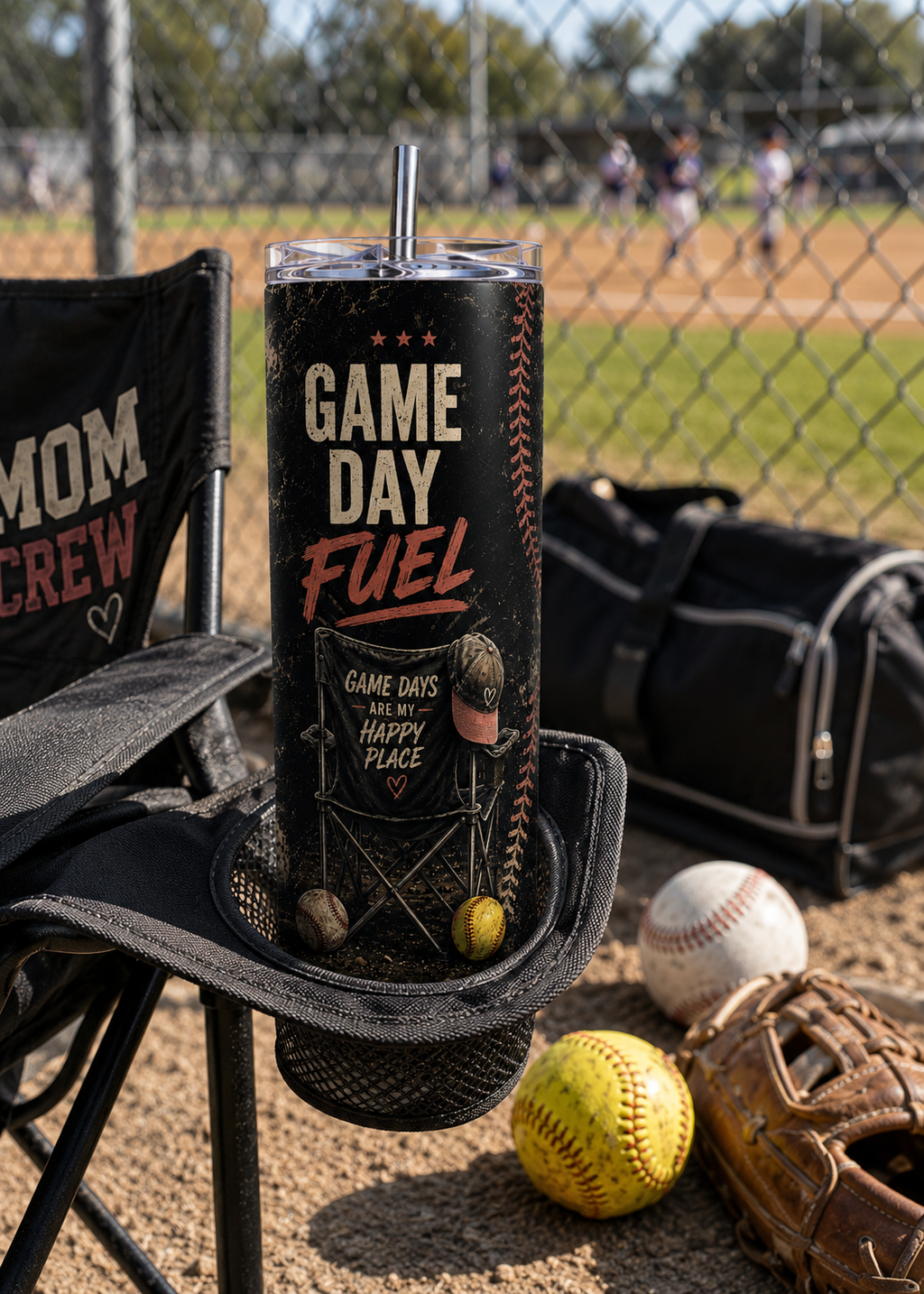 Game Day Fuel Tumbler | Stainless Steel 20oz | Sports Mom Tumbler