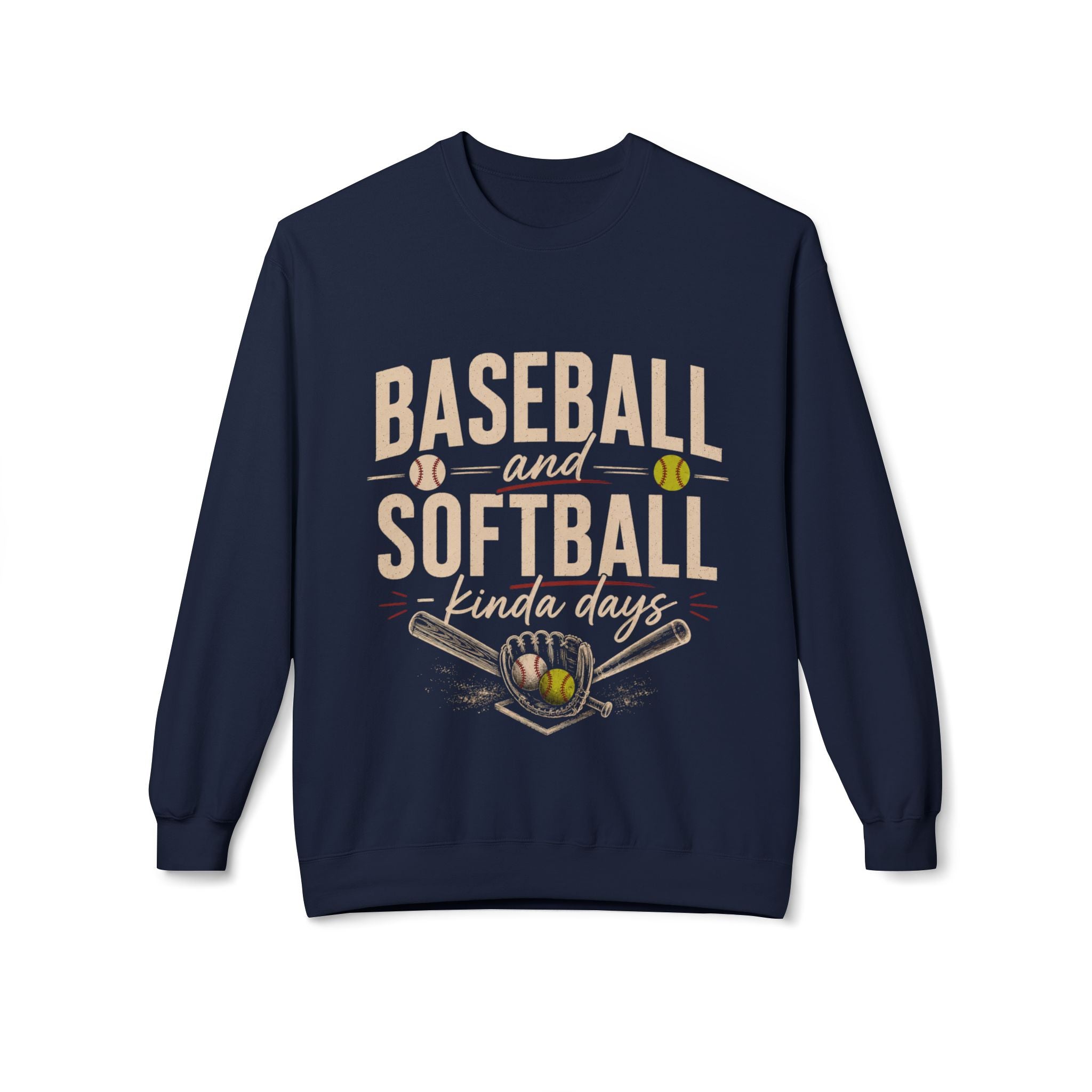 Baseball and Softball Kinda Days Sweatshirt, Sports Mom Sweatshirt, Sports Dad Sweatshirt, Grandparent Sweatshirt