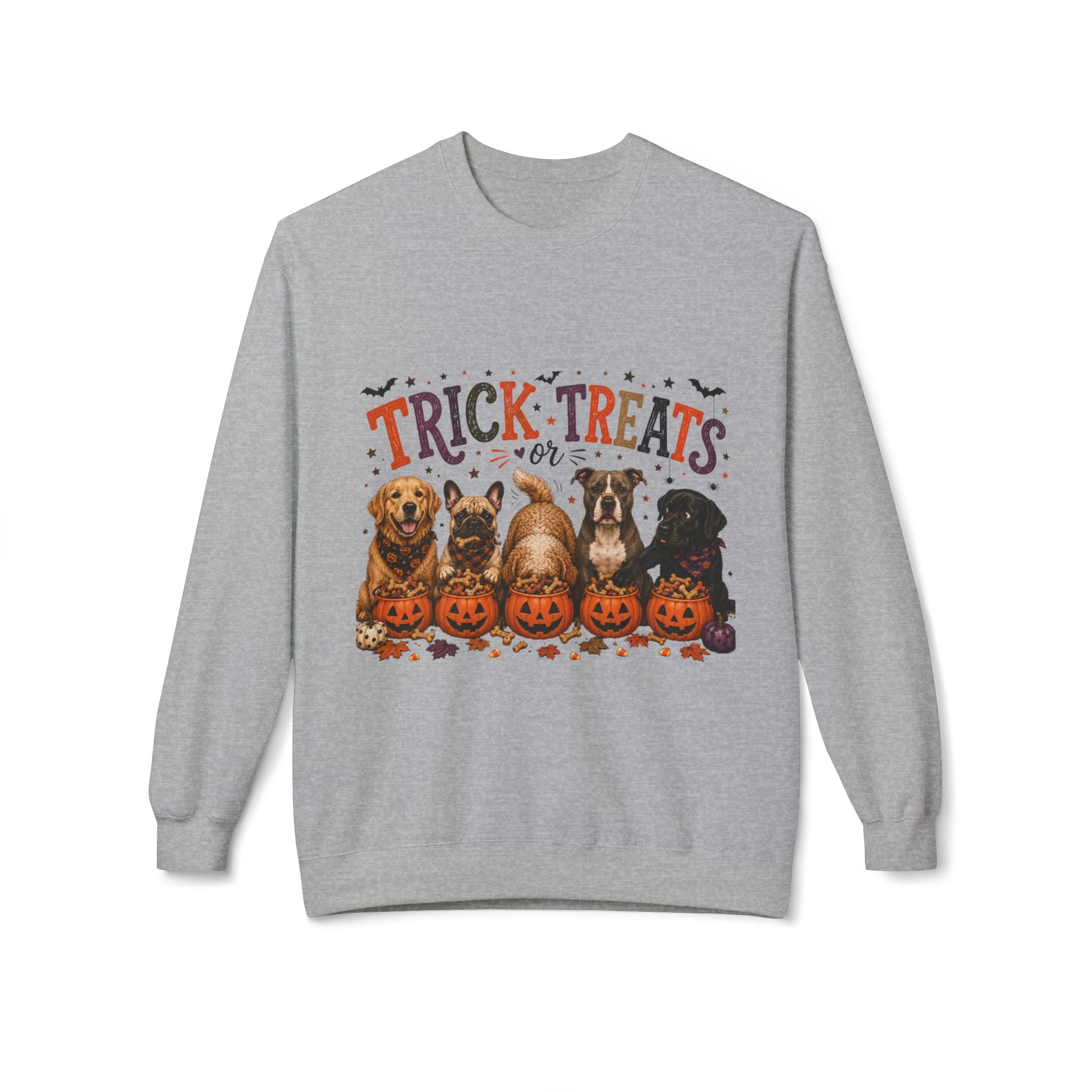 Trick or Treats Dog Mom Halloween Sweatshirt, Funny Dog Lover Fall Crewneck, Cute Pumpkin Dog Sweatshirt, Autumn Pet Lover Gift