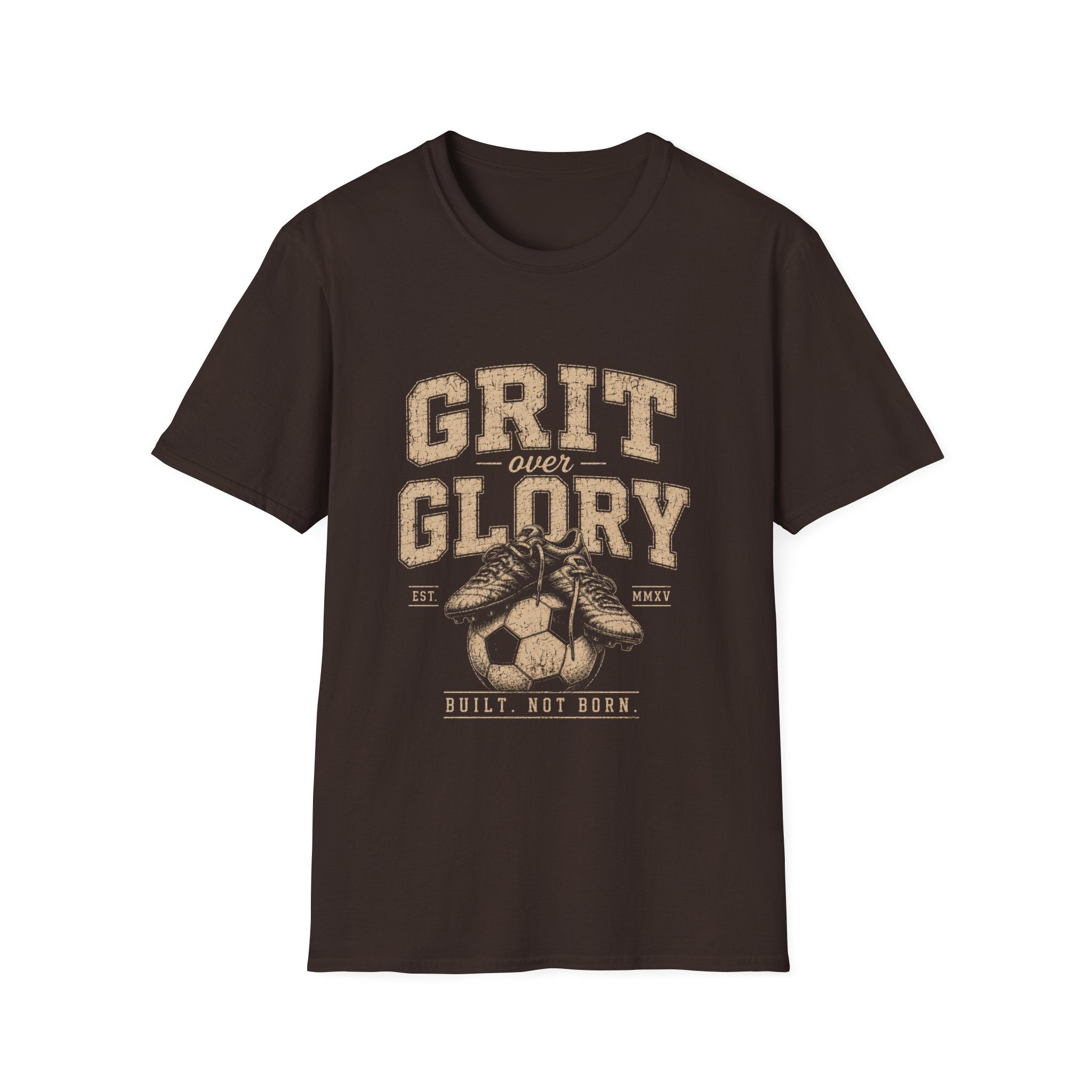 Grit Over Glory Soccer Shirt | Vintage Soccer Graphic Tee | Motivational Athlete T-Shirt | Soccer Player Gift | Championship Mindset Shirt
