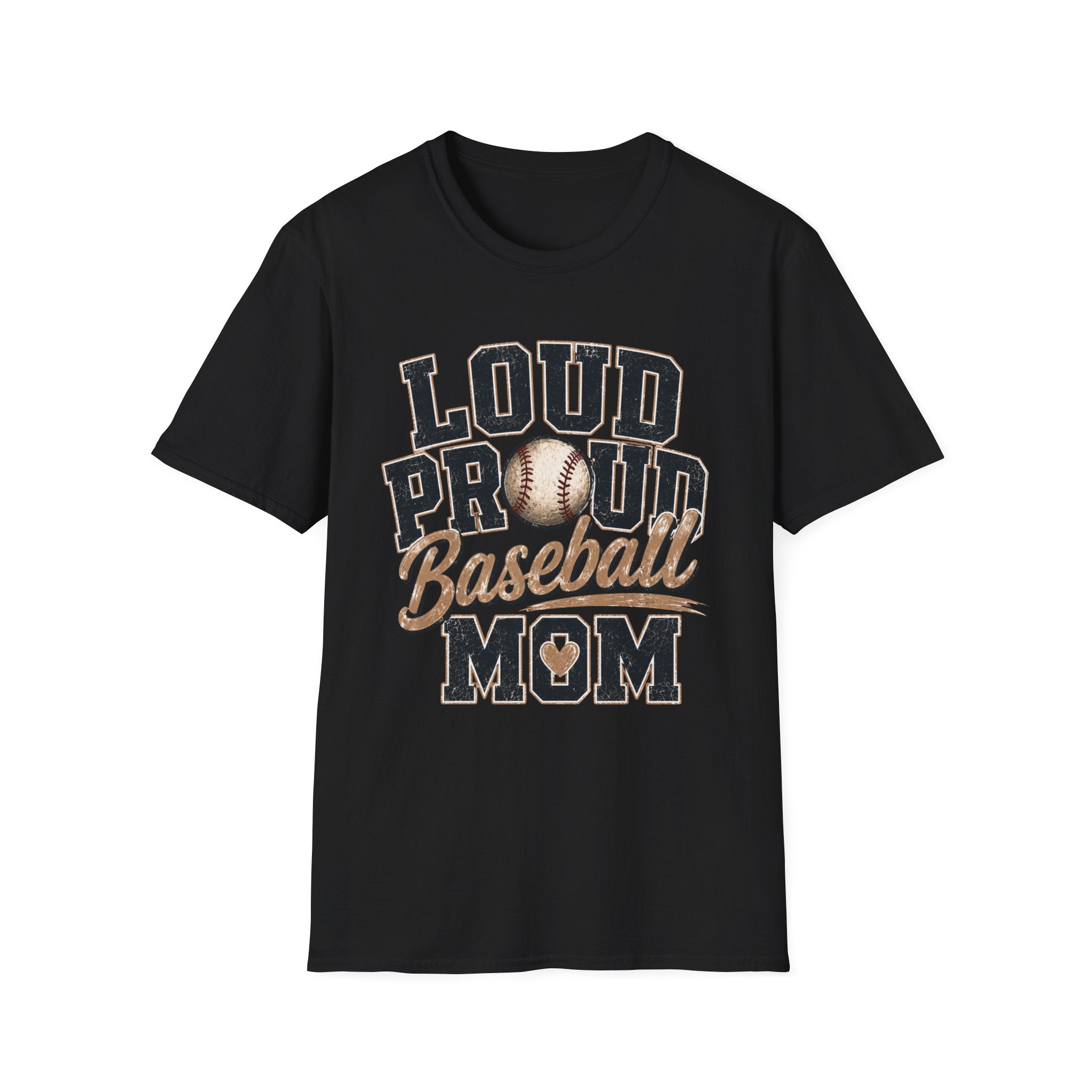 Loud Proud Baseball Mom T-Shirt | Baseball Graphic Tee, Mom Shirt
