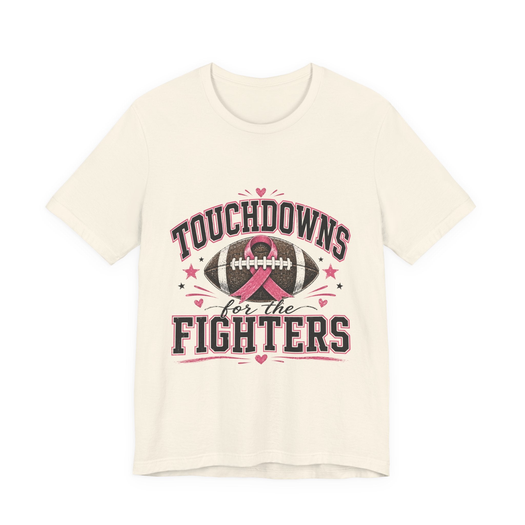 Touchdowns for the Fighters Shirt | Breast Cancer Awareness Football Shirt | Pink Out Game Tee | Football Mom Breast Cancer Shirt