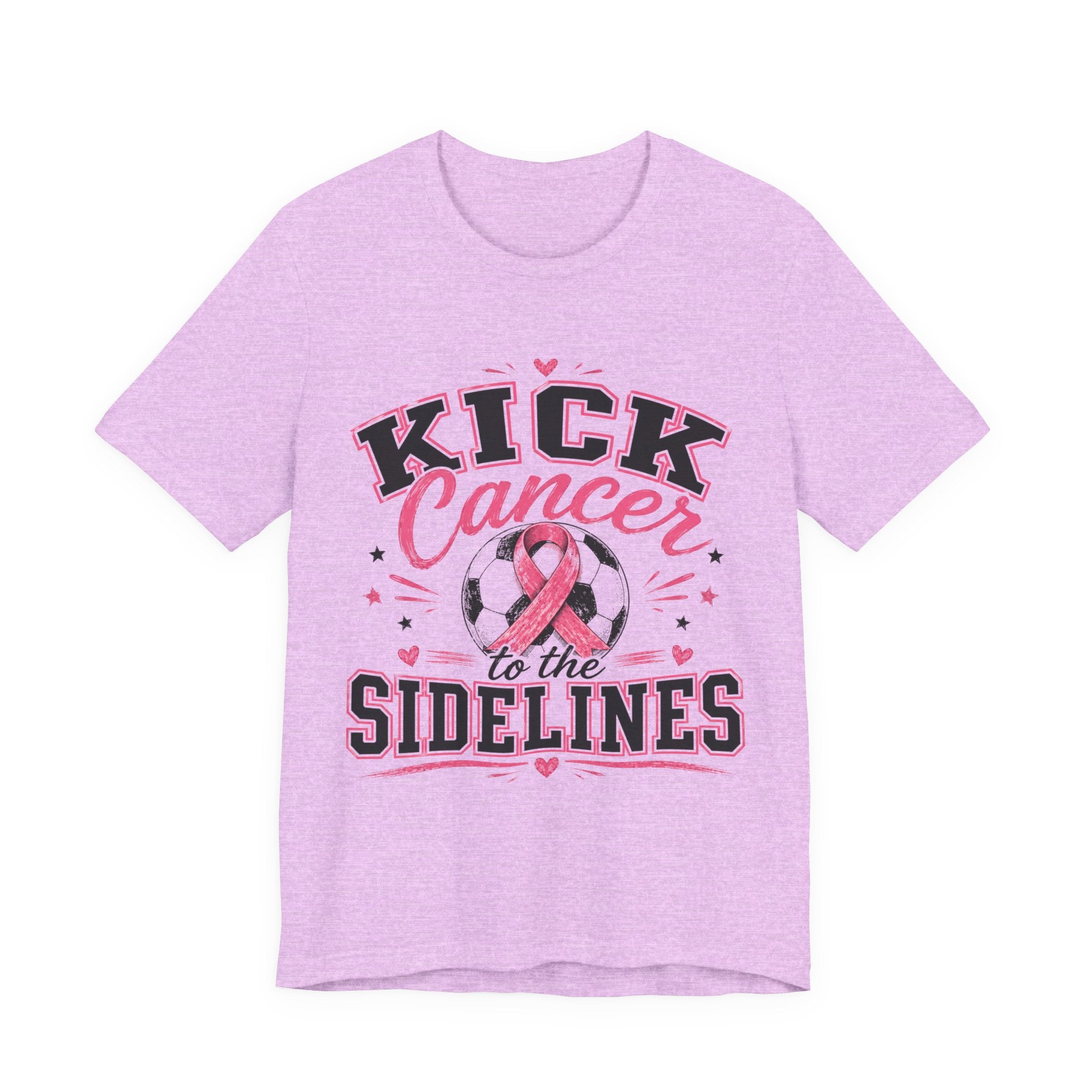Kick Cancer to the Sidelines Soccer Shirt | Breast Cancer Awareness Tee | Pink Out Soccer Game Shirt | October Awareness Gift