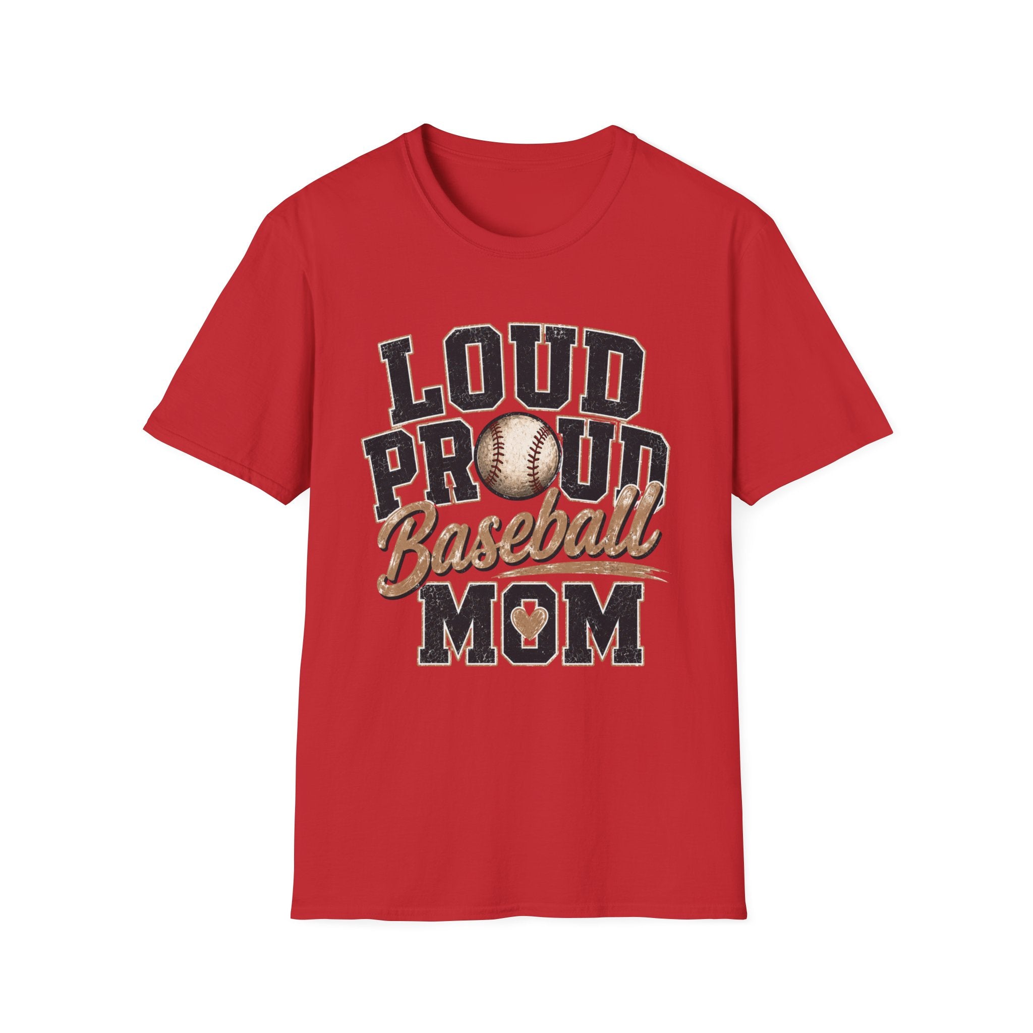 Loud Proud Baseball Mom T-Shirt | Baseball Graphic Tee, Mom Shirt
