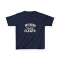 My Hero Wears Cleats Shirt | Kids Football Shirt | Little Brother Football Shirt | Little Sister Football Shirt | Sibling Shirt