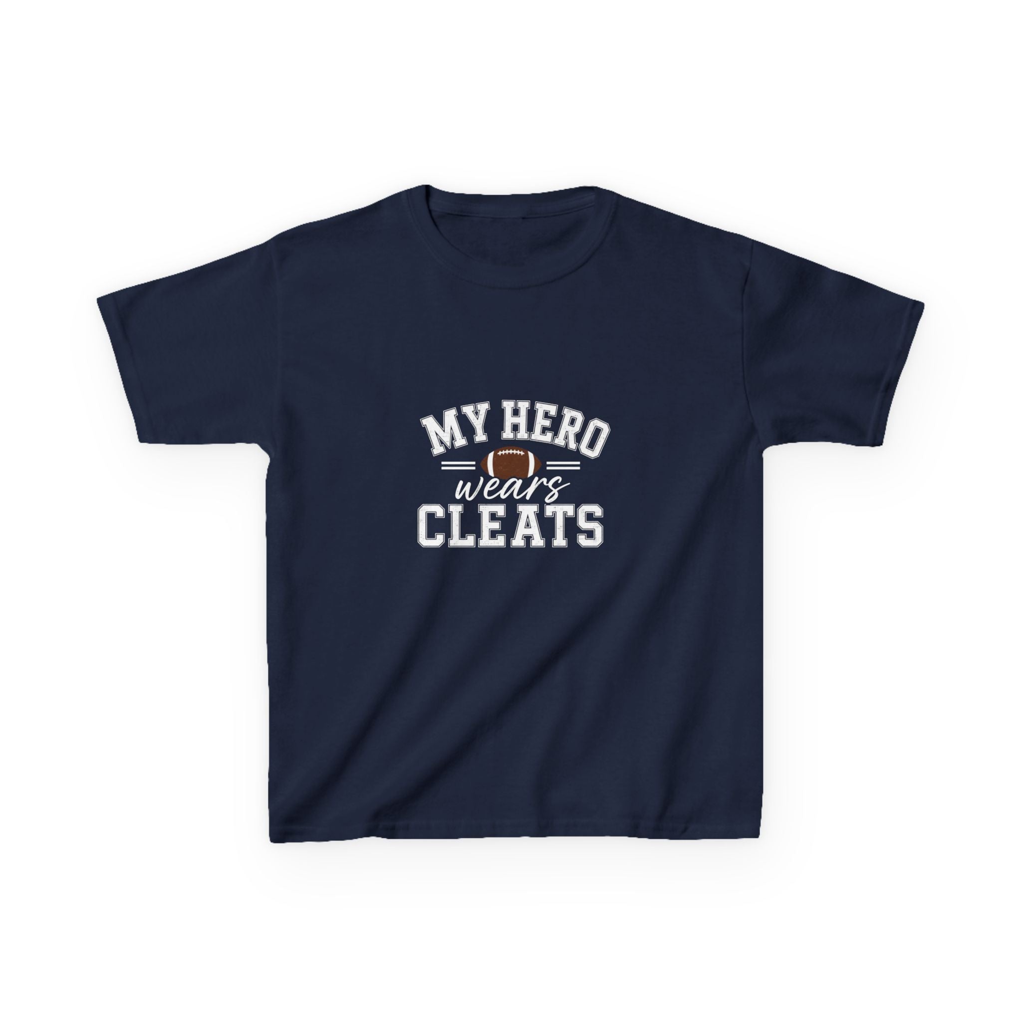 My Hero Wears Cleats Shirt | Kids Football Shirt | Little Brother Football Shirt | Little Sister Football Shirt | Sibling Shirt