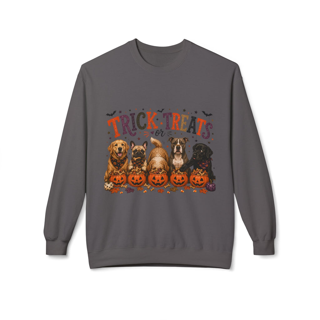 Trick or Treats Dog Mom Halloween Sweatshirt, Funny Dog Lover Fall Crewneck, Cute Pumpkin Dog Sweatshirt, Autumn Pet Lover Gift