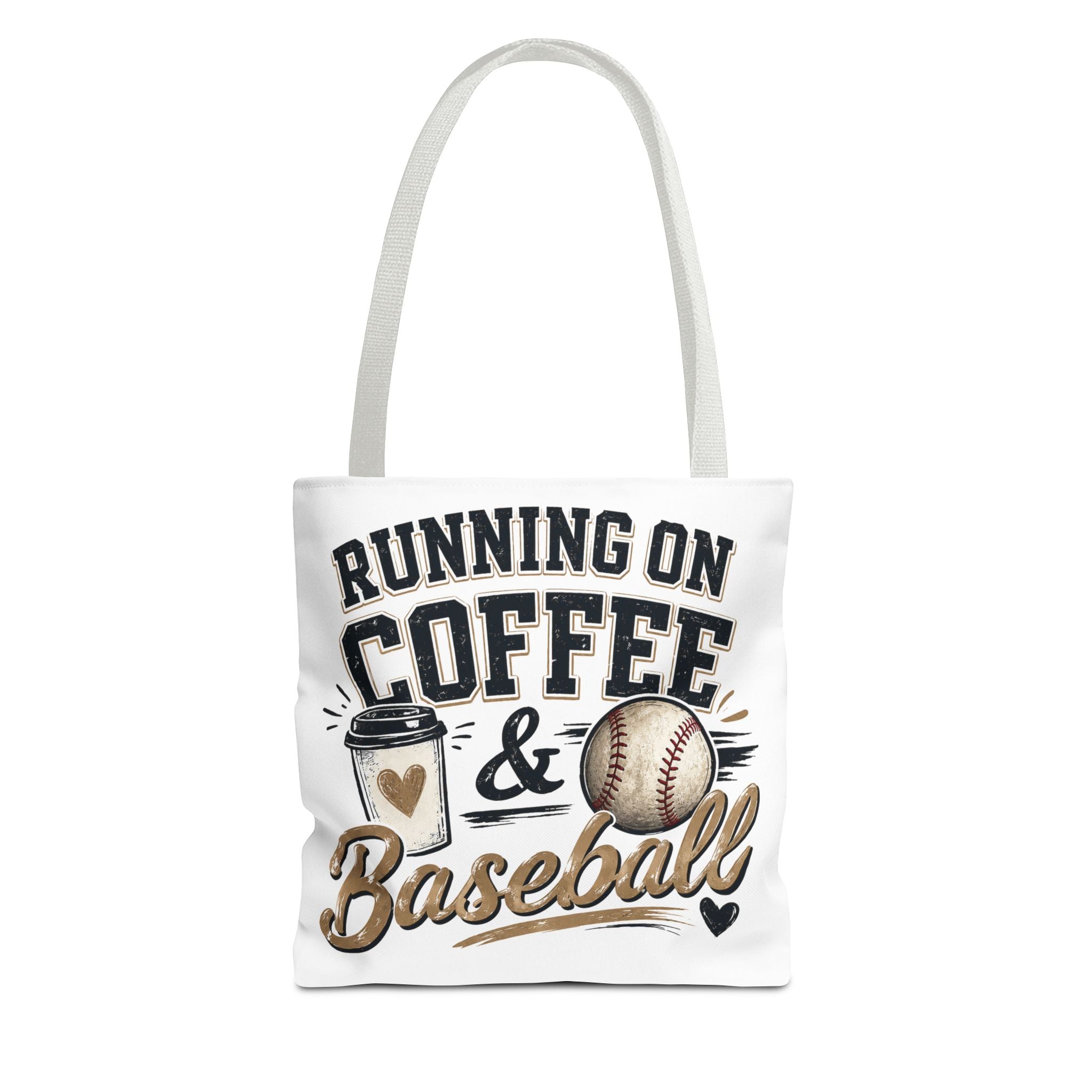 Running on Coffee & Baseball Tote Bag
