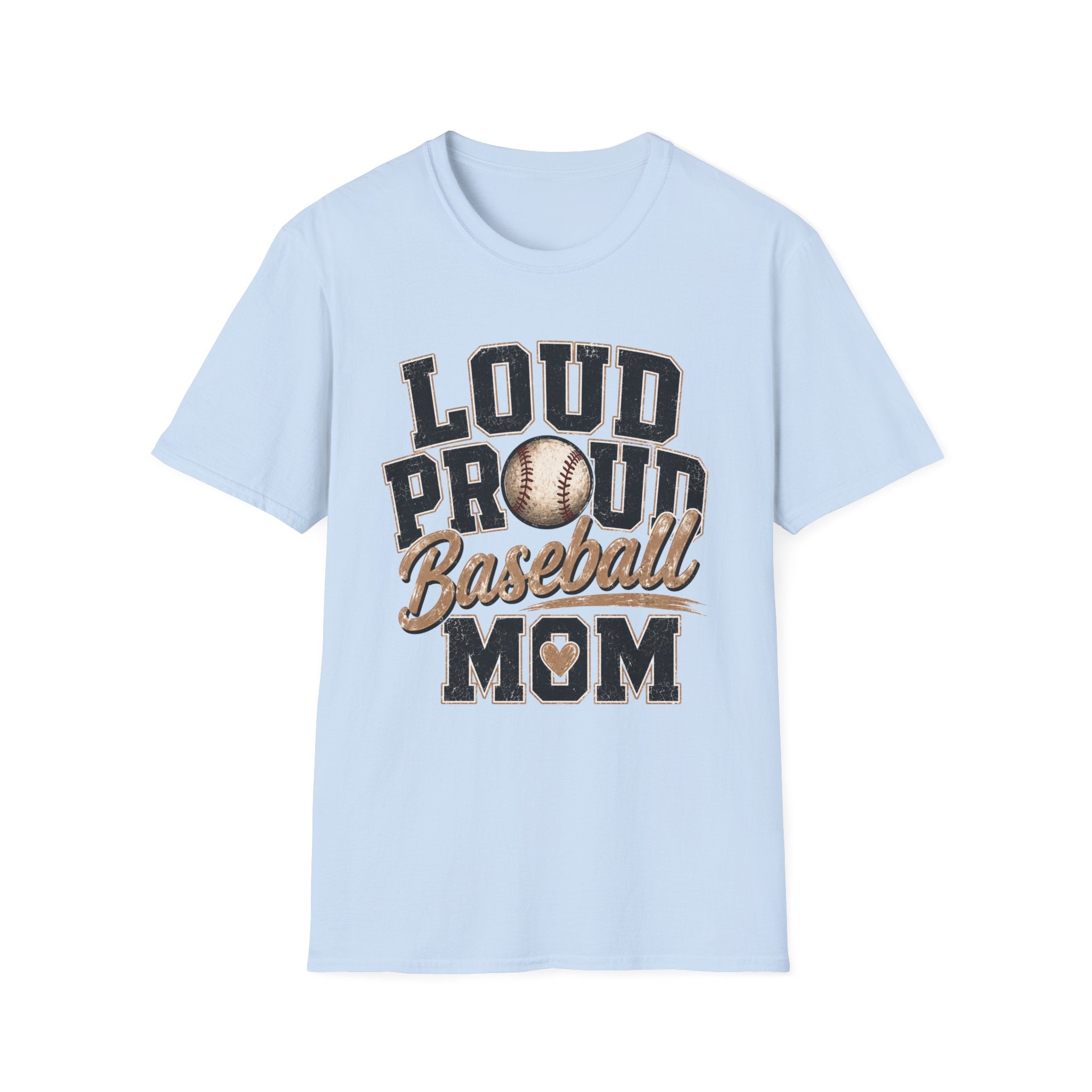 Loud Proud Baseball Mom T-Shirt | Baseball Graphic Tee, Mom Shirt