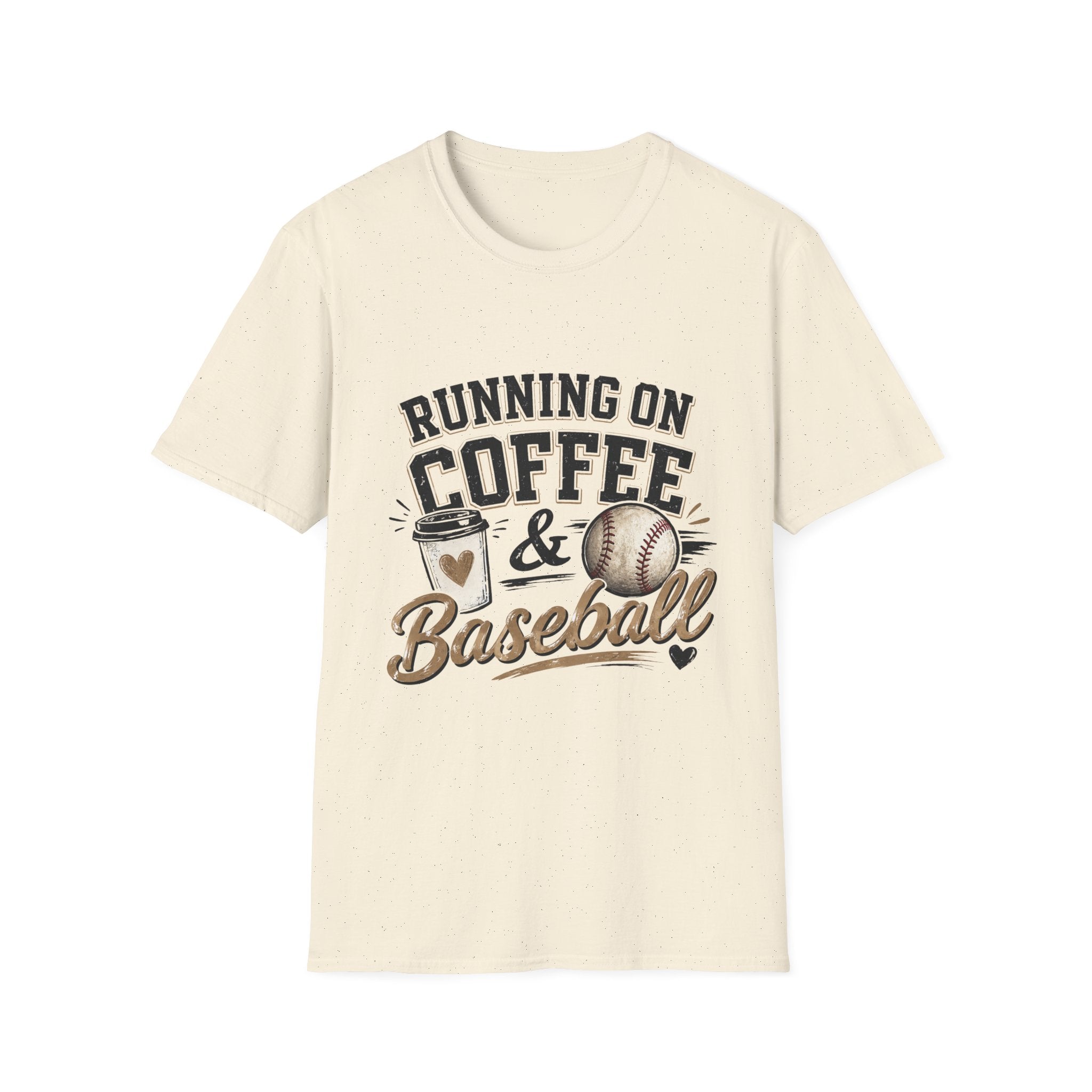 Running on Coffee & Baseball T-Shirt | Baseball Mom T-Shirt