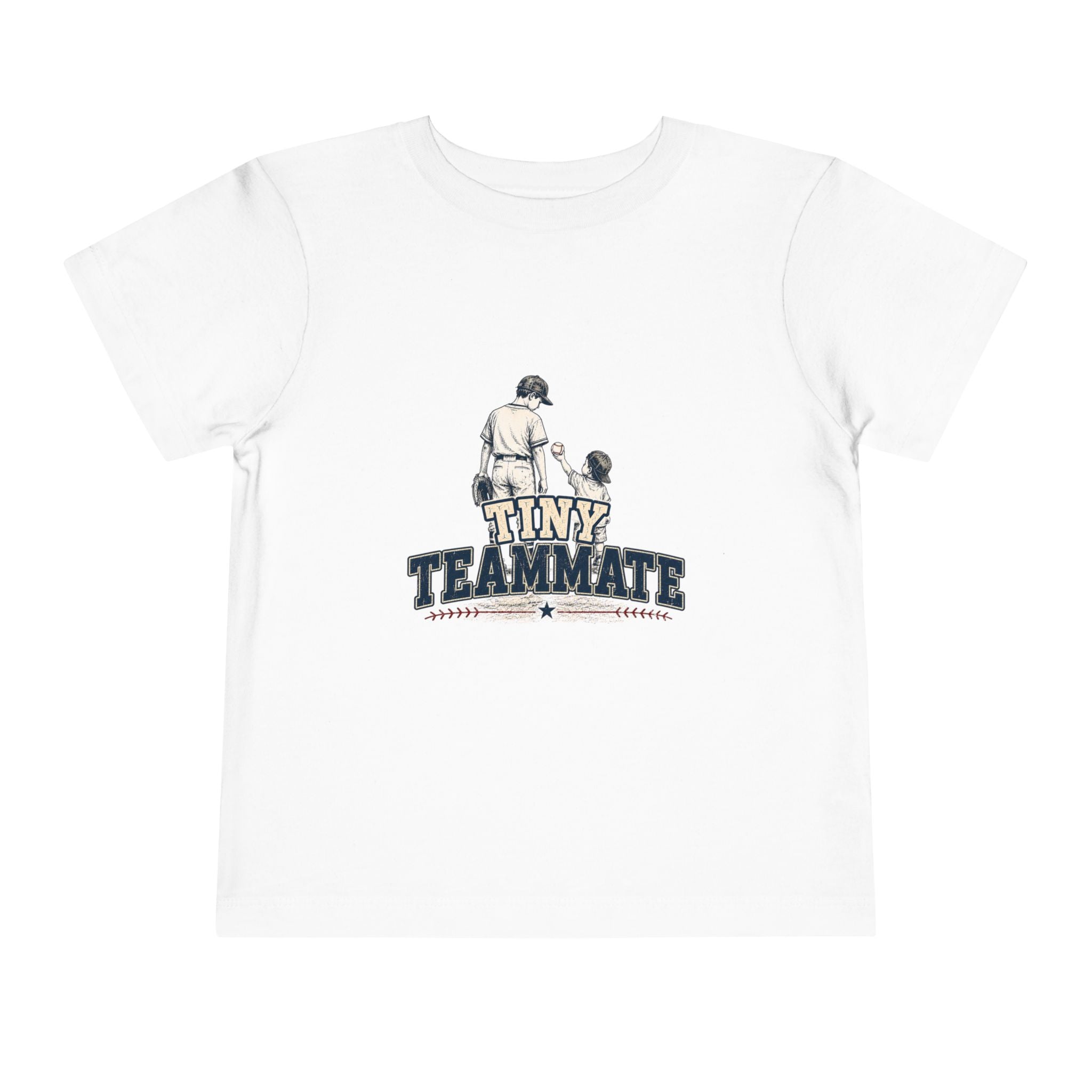 Tiny Teammate Baseball Toddler Short Sleeve Tee | Kids Sports Shirt