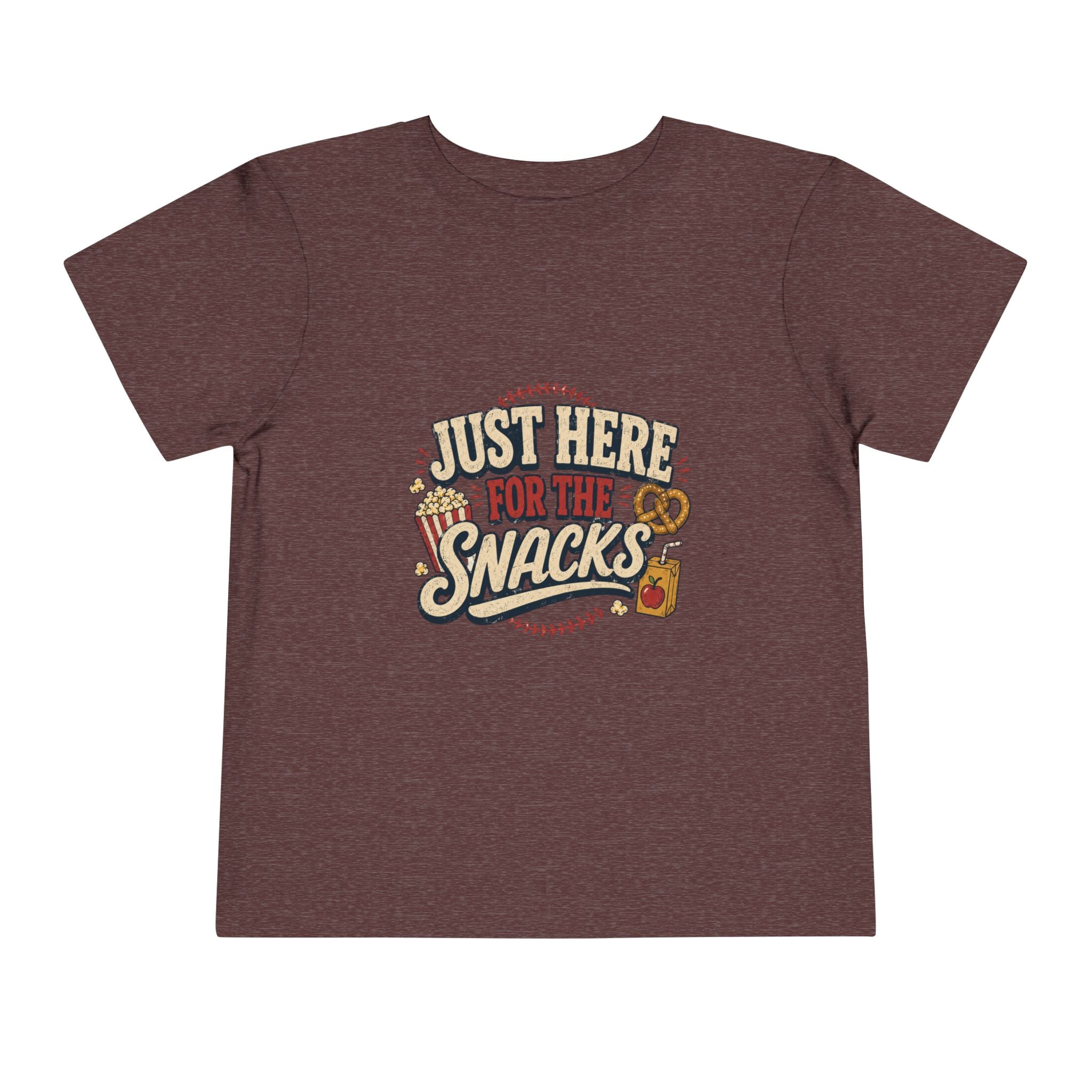 Just Here For The Snacks Toddler Tee | Baseball Snack Design