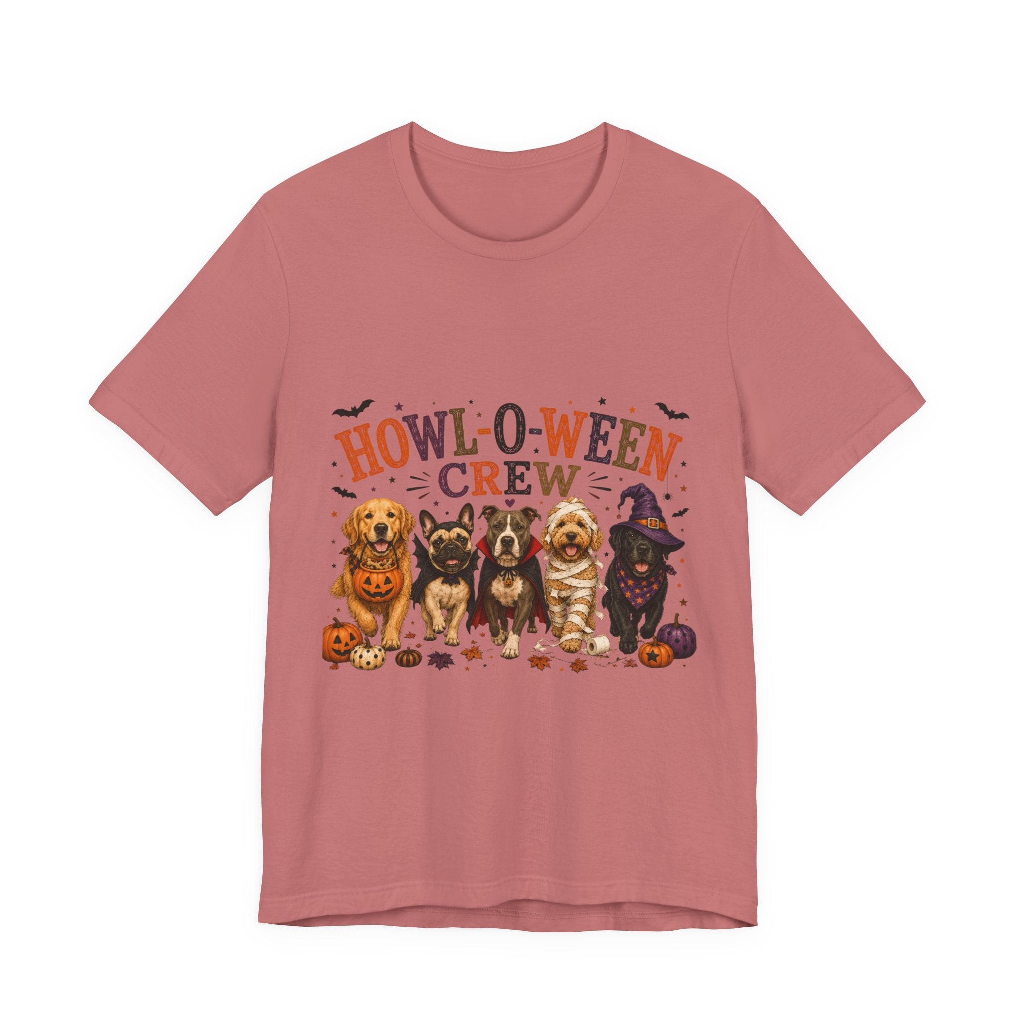 Howl-O-Ween Crew Shirt, Halloween Dog Mom Shirt, Cute Dog Halloween Tee, Spooky Dog Lover Gift, Fall Dog Shirt, Pumpkin Dog Costume Tee