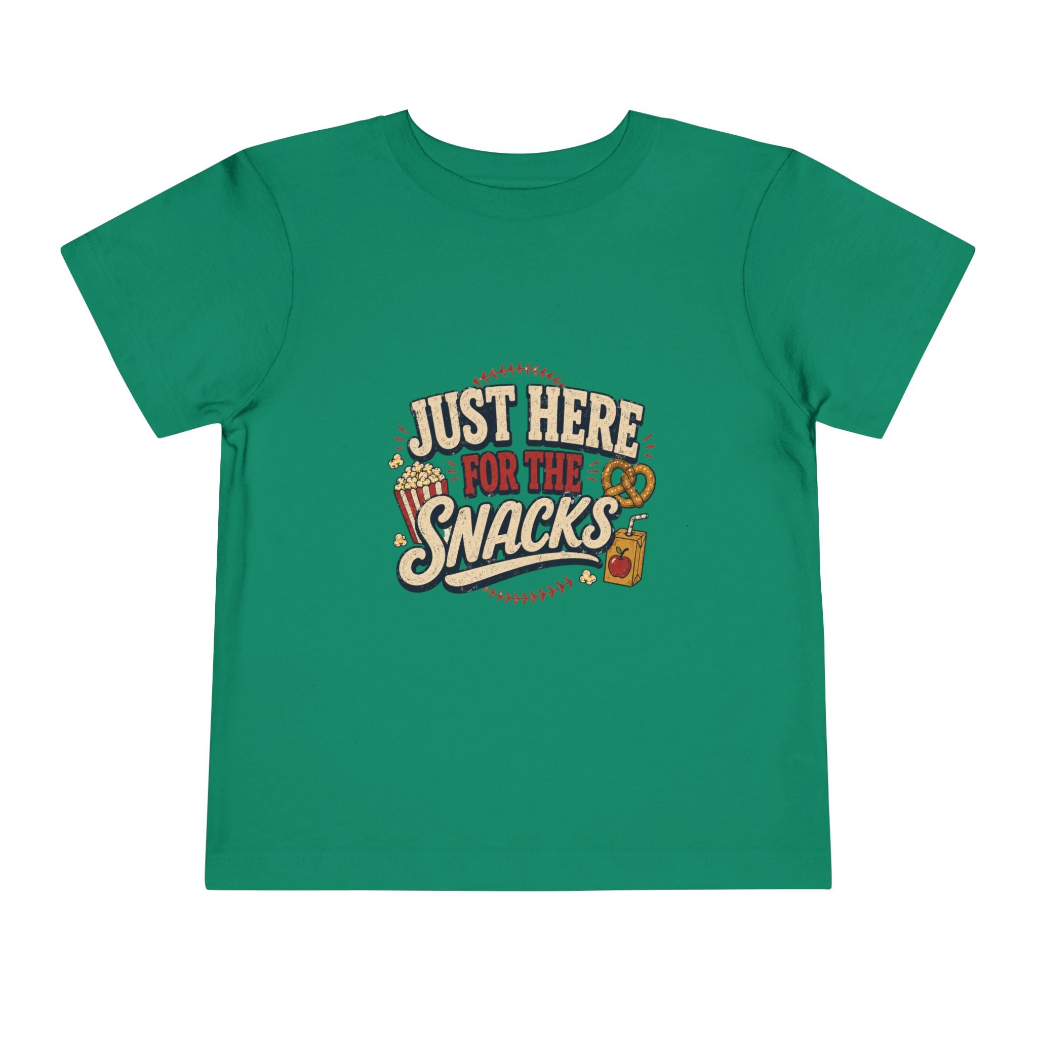Just Here For The Snacks Toddler Tee | Baseball Snack Design