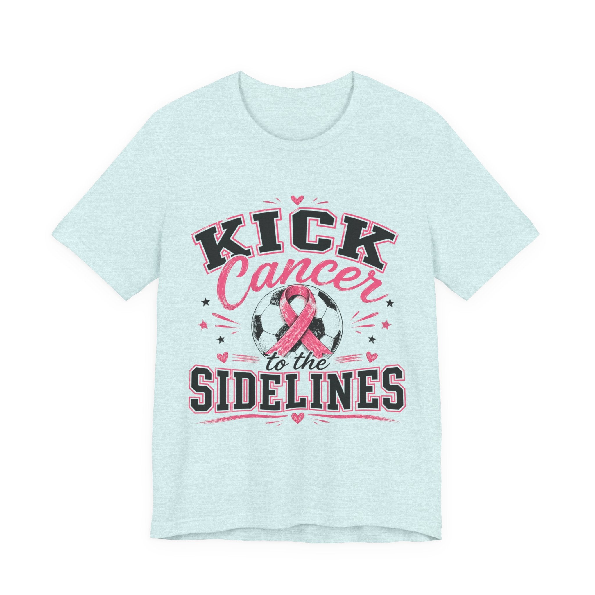 Kick Cancer to the Sidelines Soccer Shirt | Breast Cancer Awareness Tee | Pink Out Soccer Game Shirt | October Awareness Gift