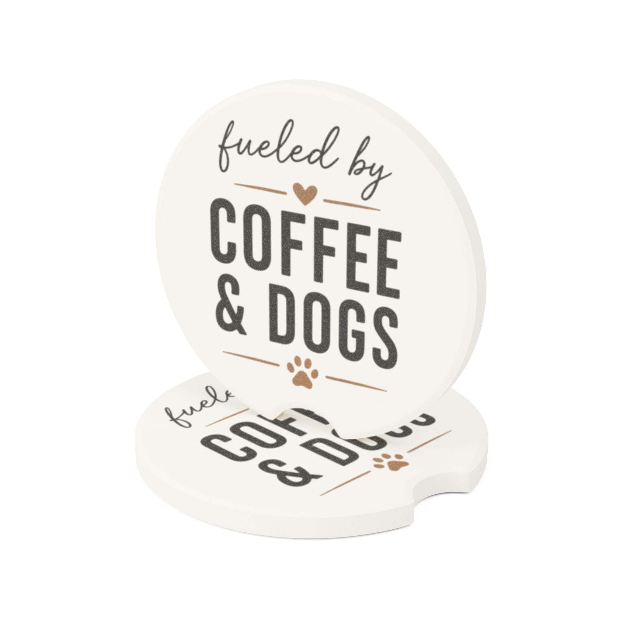 Dog Mom Car Coaster | Paw Print Beverage Slot
