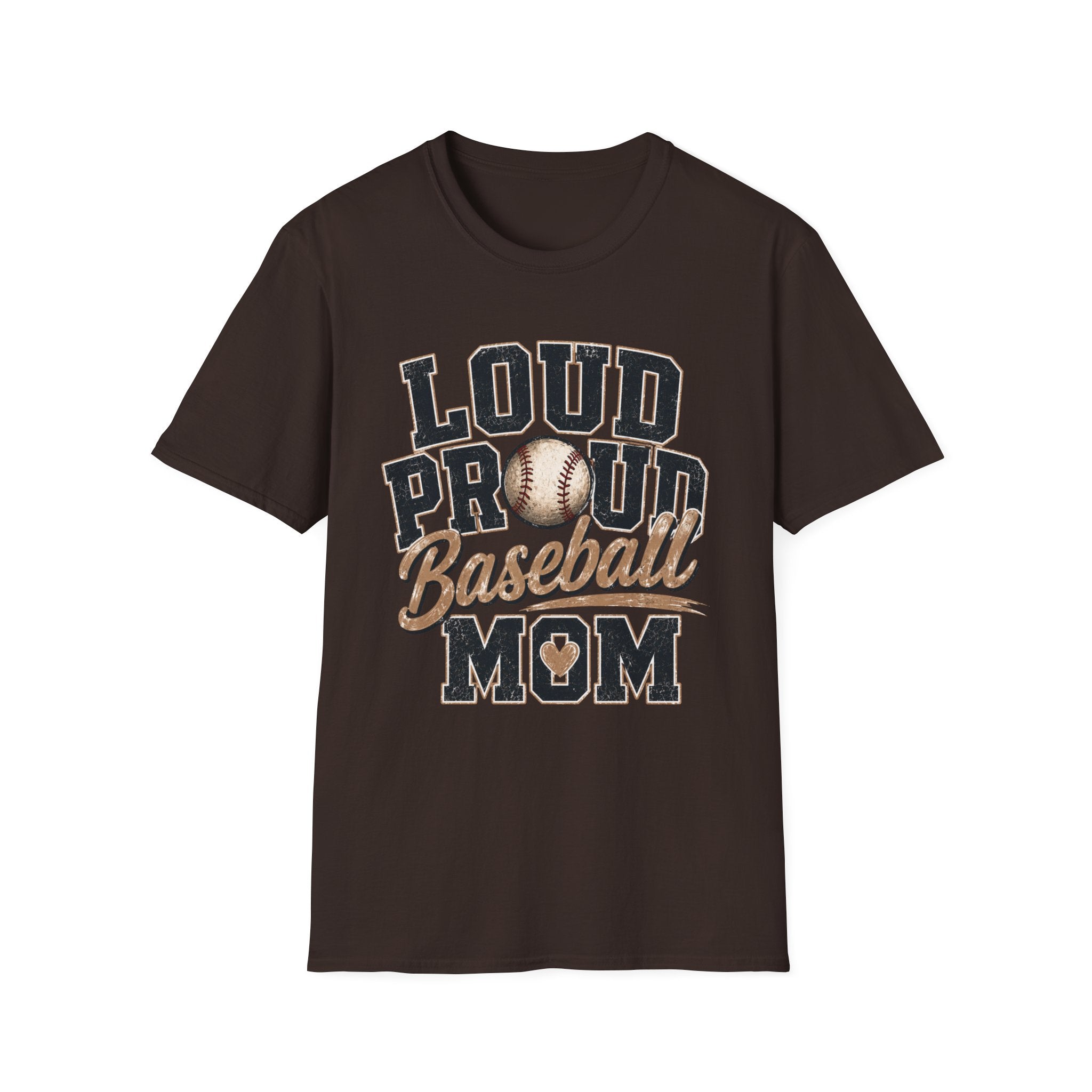 Loud Proud Baseball Mom T-Shirt | Baseball Graphic Tee, Mom Shirt