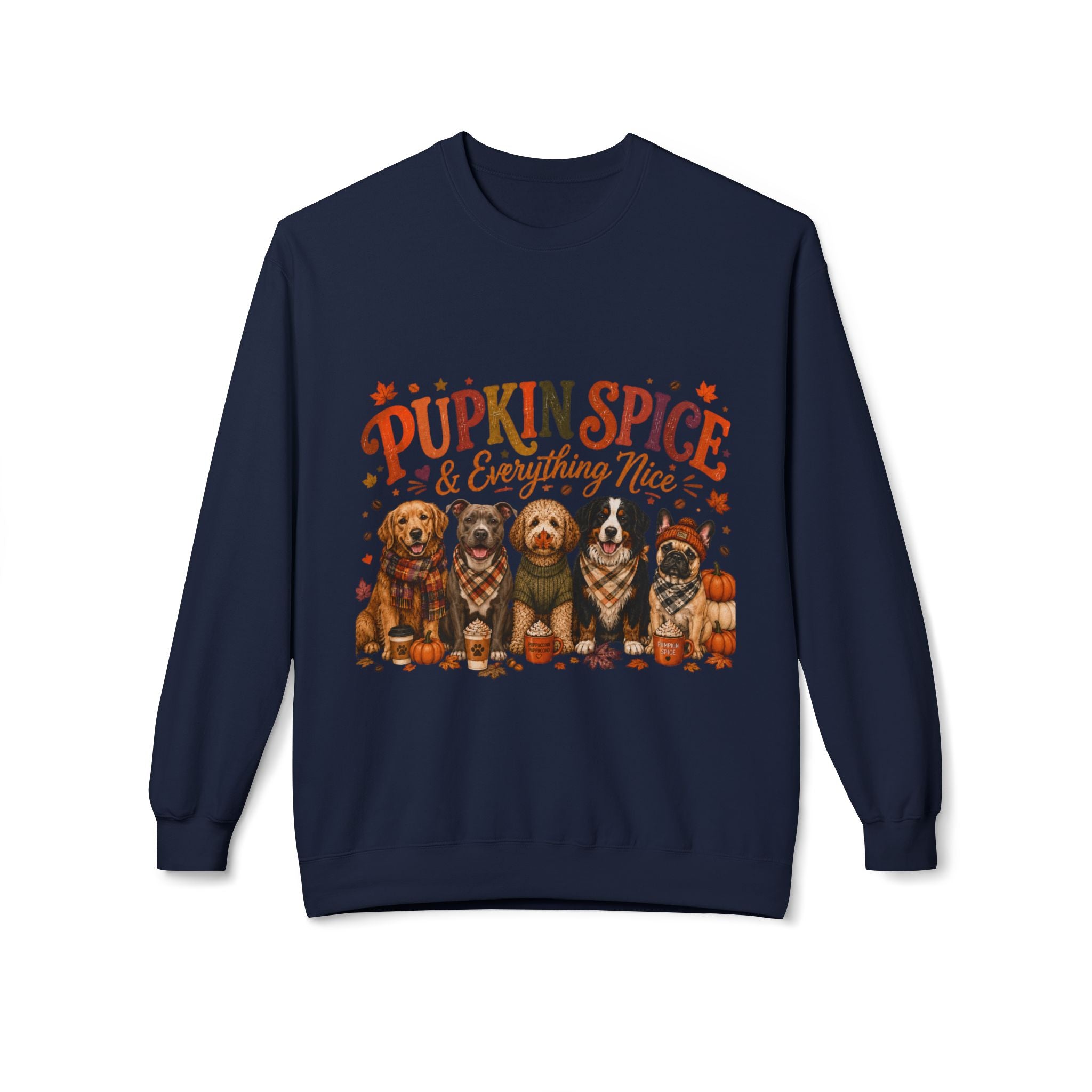 Dog Mom Fall Sweatshirt, Pumpkin Spice & Everything Nice Crewneck, Cute Autumn Dog Lover Sweatshirt, Halloween Puppy Shirt, Gift for Dog Mom