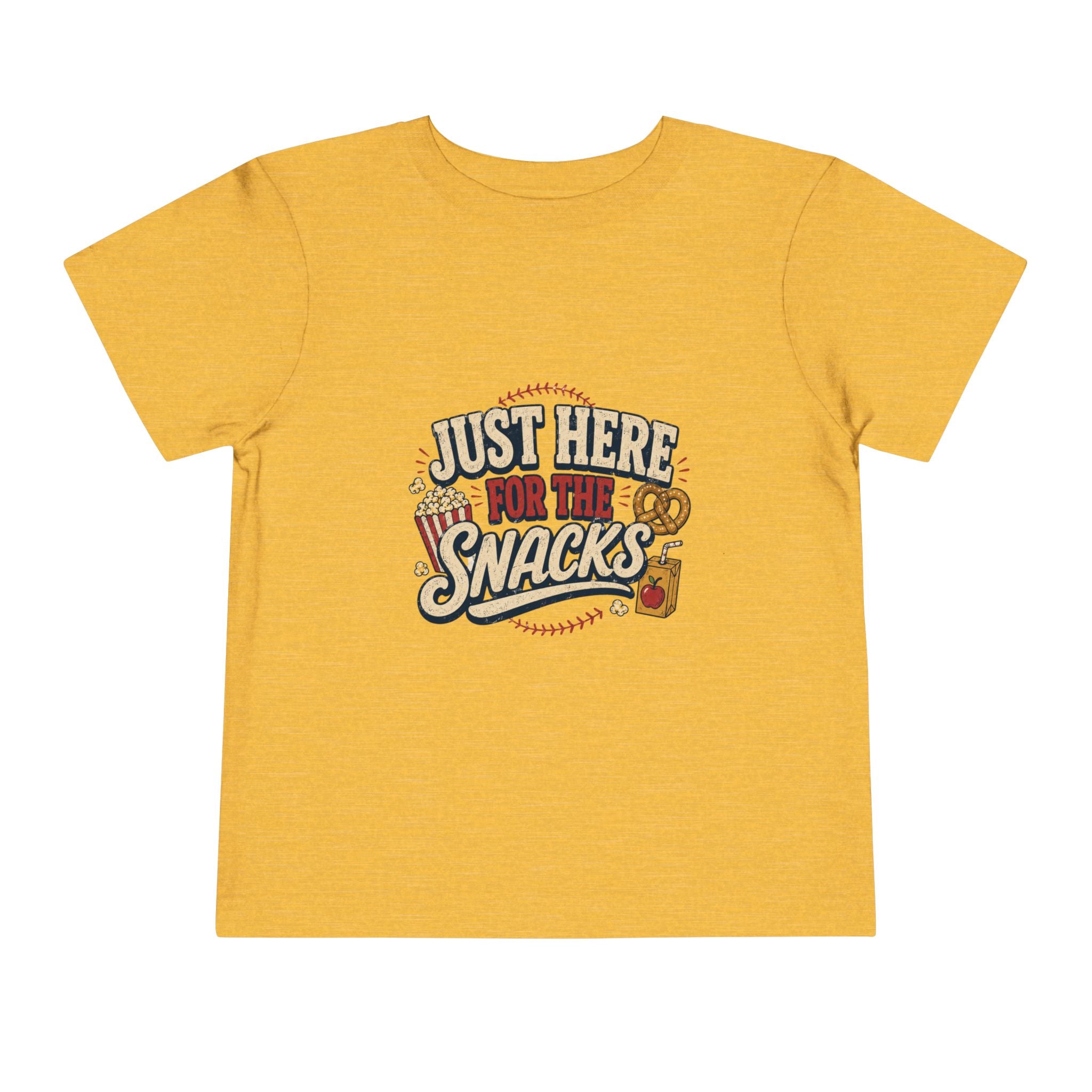Just Here For The Snacks Toddler Tee | Baseball Snack Design