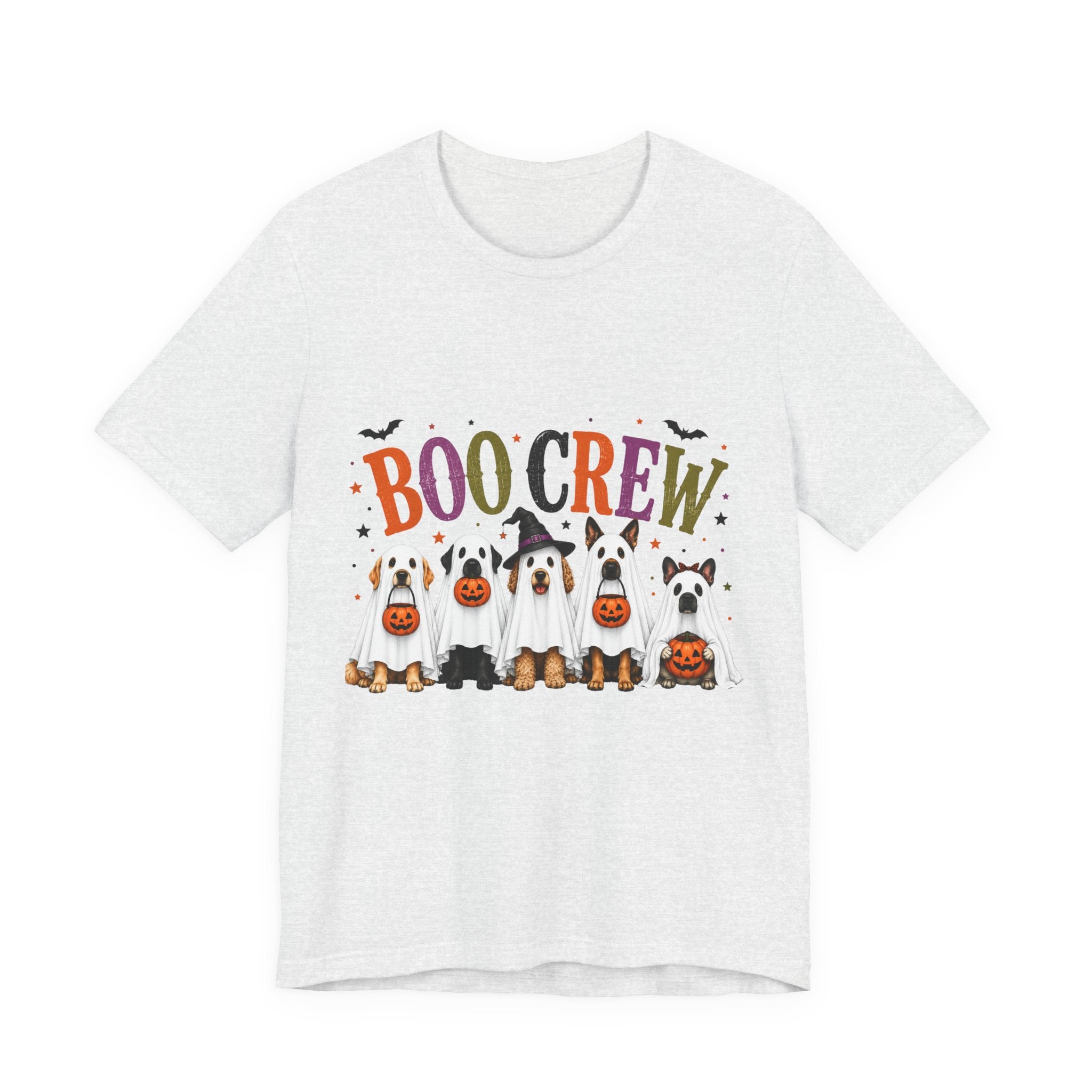Boo Crew Dog Halloween Shirt | Cute Ghost Dog T-Shirt | Halloween Dog Mom Tee | Fall Pumpkin Graphic Tee