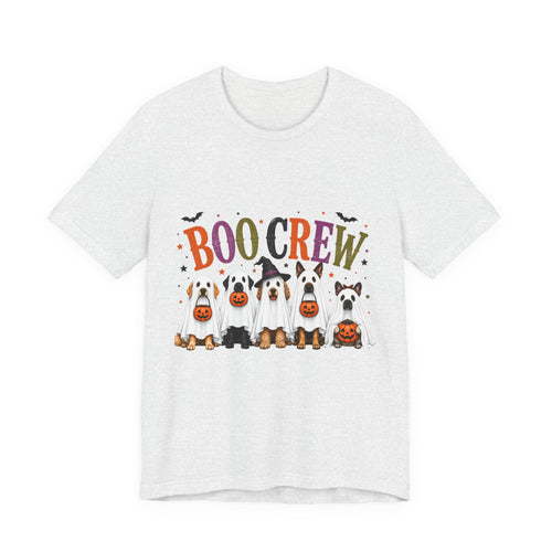 Boo Crew Dog Halloween Shirt | Cute Ghost Dog T-Shirt | Halloween Dog Mom Tee | Fall Pumpkin Graphic Tee