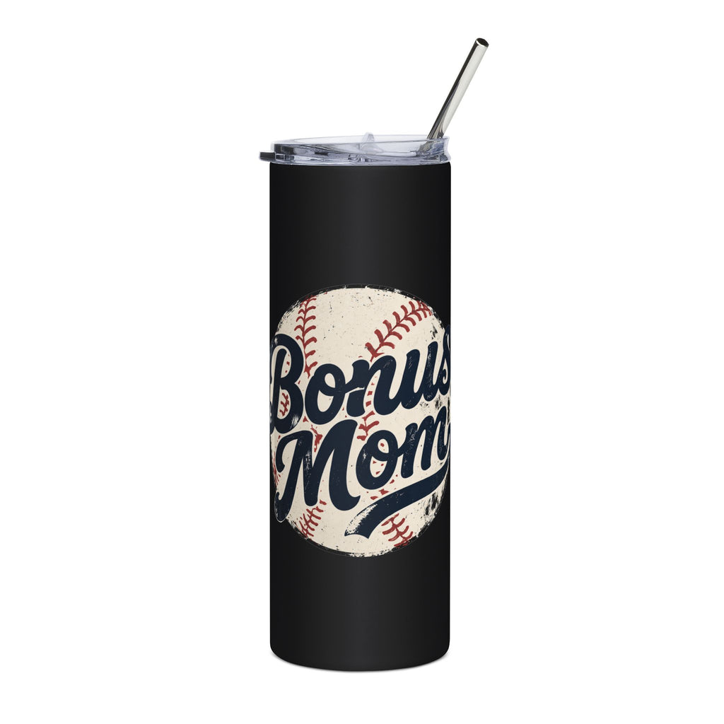 Bonus Mom Baseball Tumbler | 20oz Stainless Steel Travel Cup